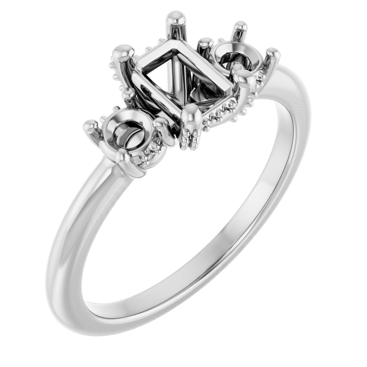 Hidden Halo-Style Engagement Ring