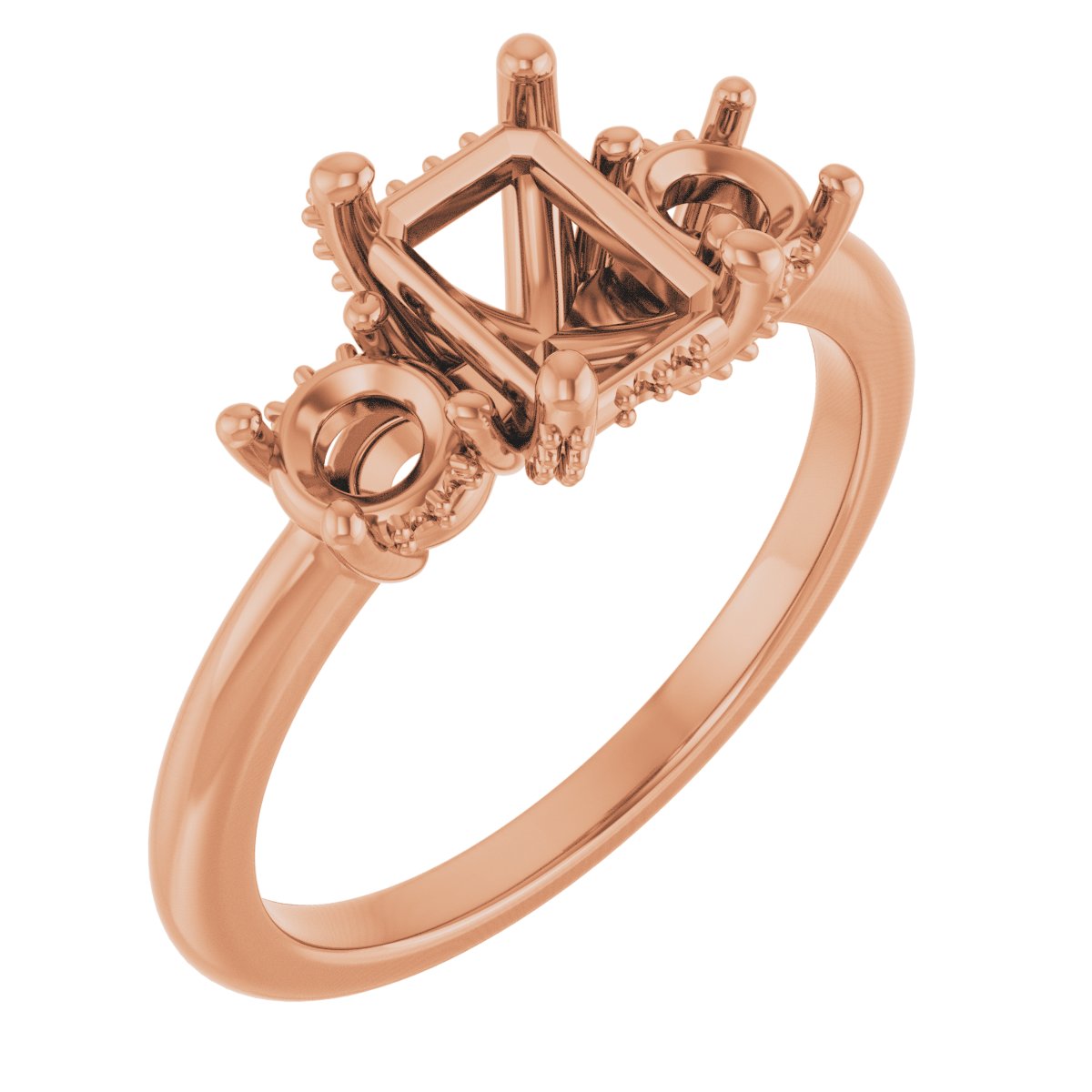 Hidden Halo-Style Engagement Ring