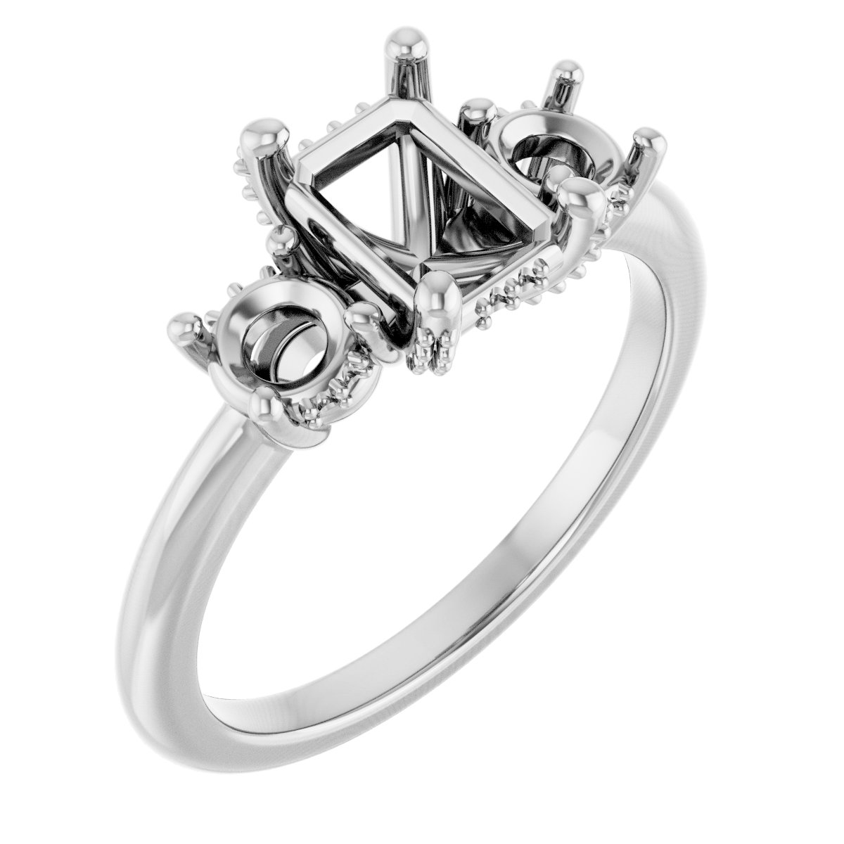 Hidden Halo-Style Engagement Ring
