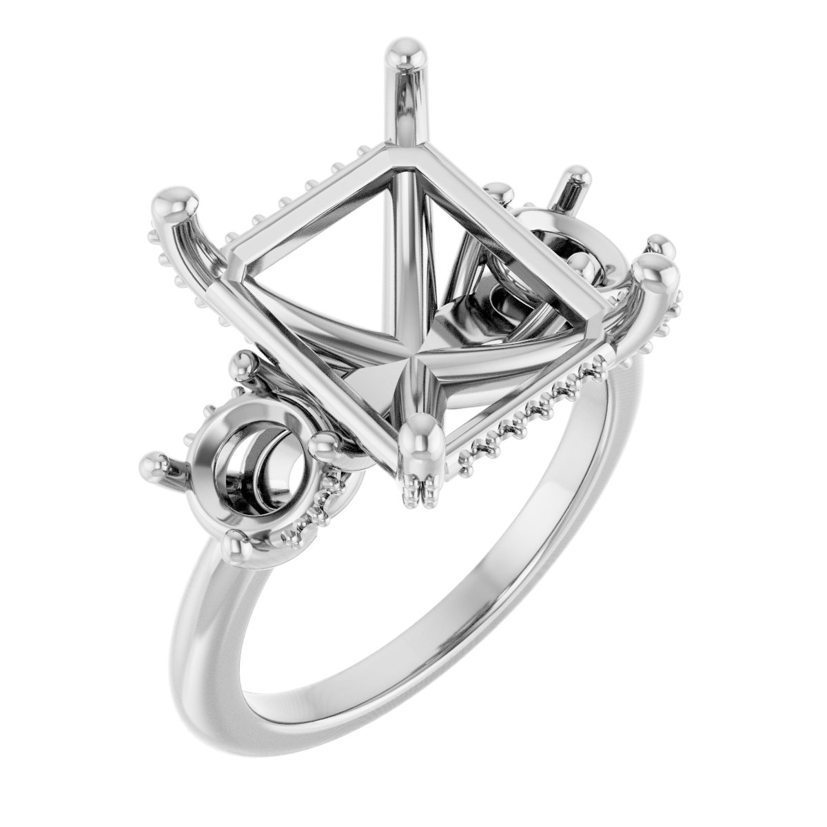 Hidden Halo-Style Engagement Ring