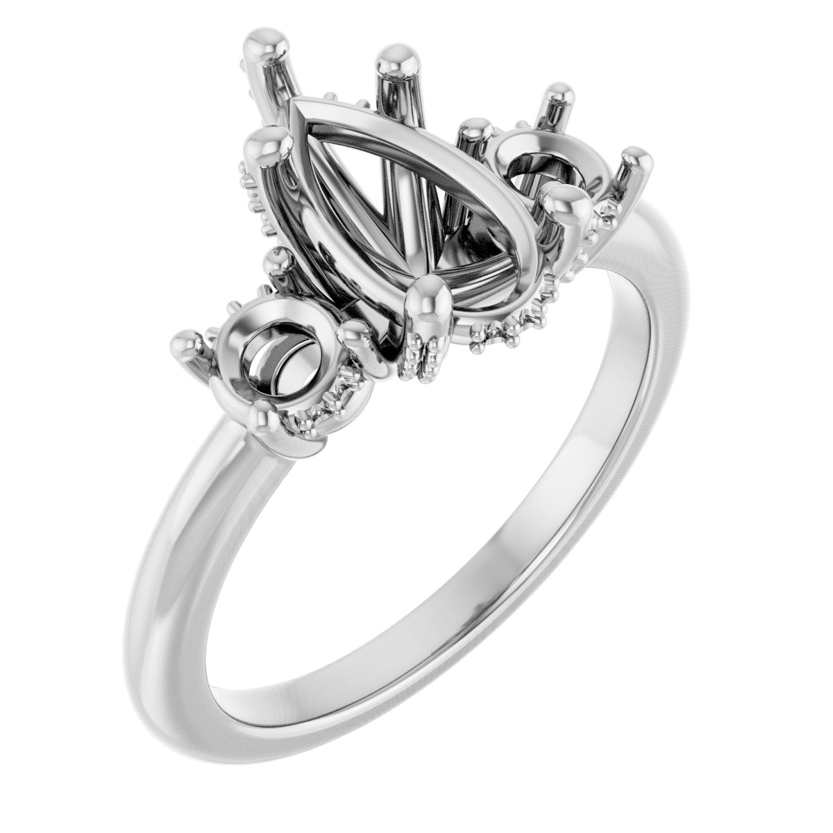 Hidden Halo-Style Engagement Ring