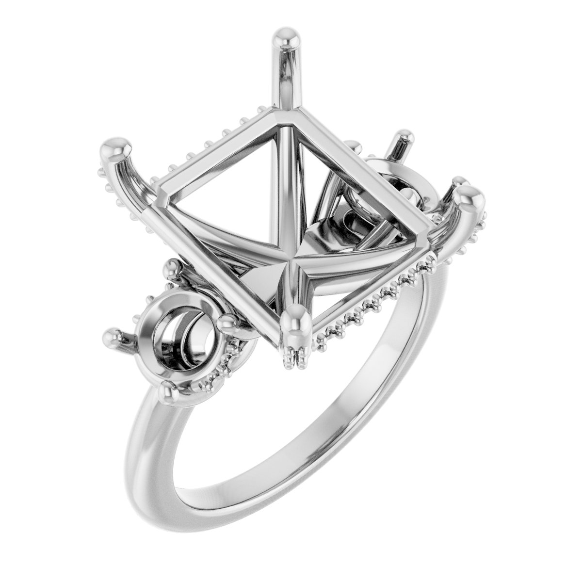 Hidden Halo-Style Engagement Ring