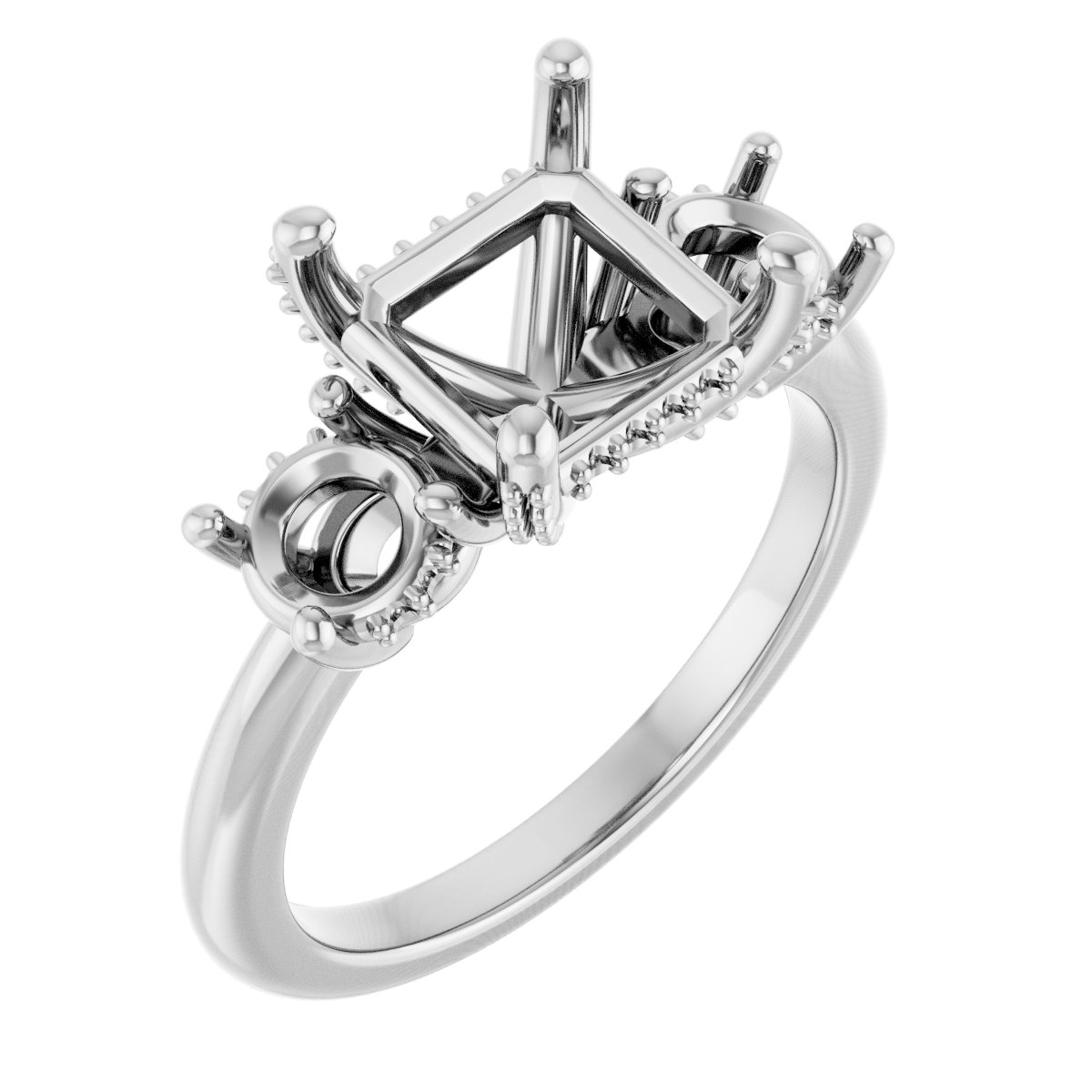 Hidden Halo-Style Engagement Ring