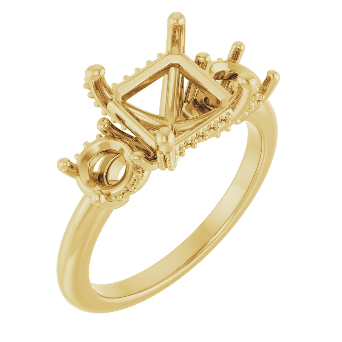 Hidden Halo-Style Engagement Ring