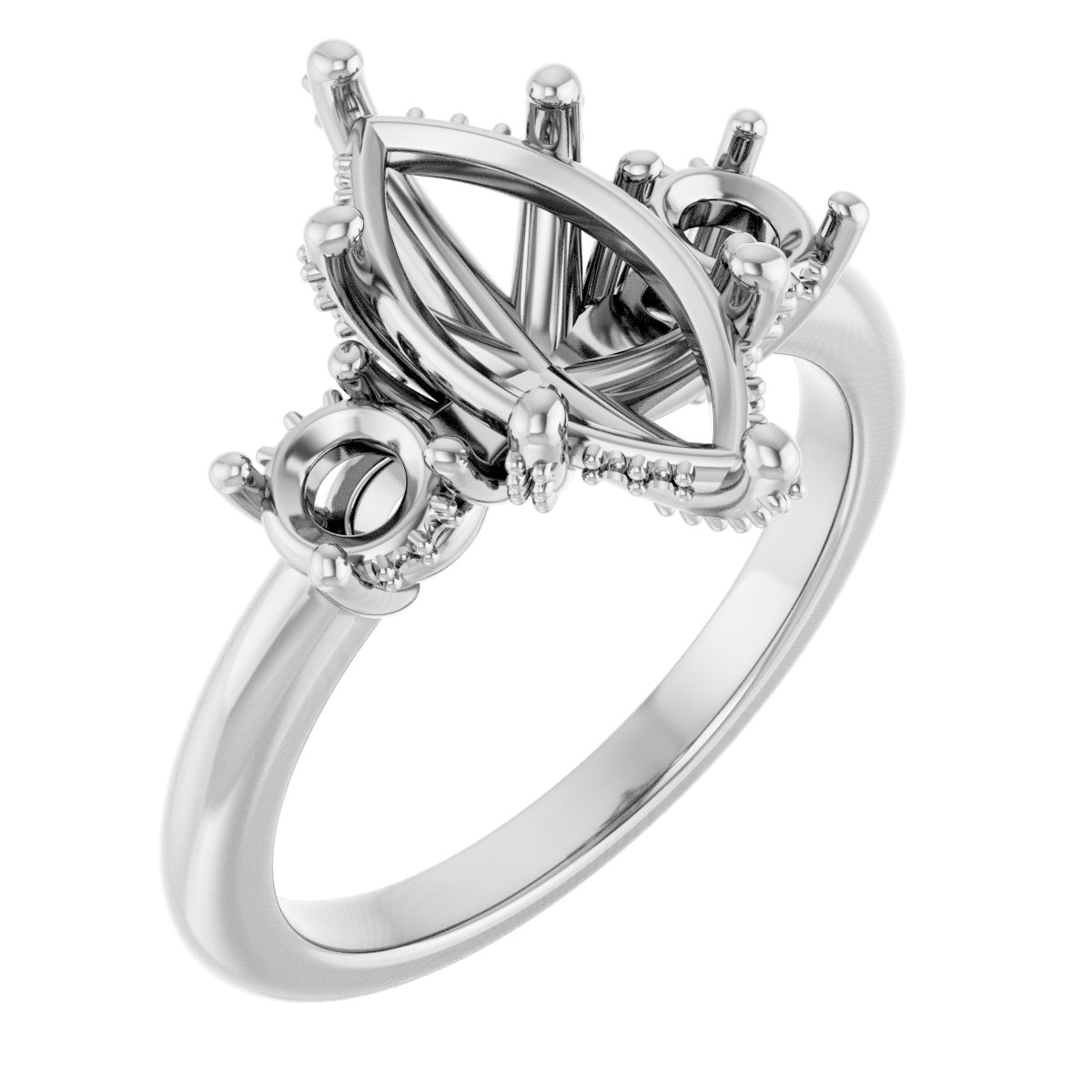 Hidden Halo-Style Engagement Ring