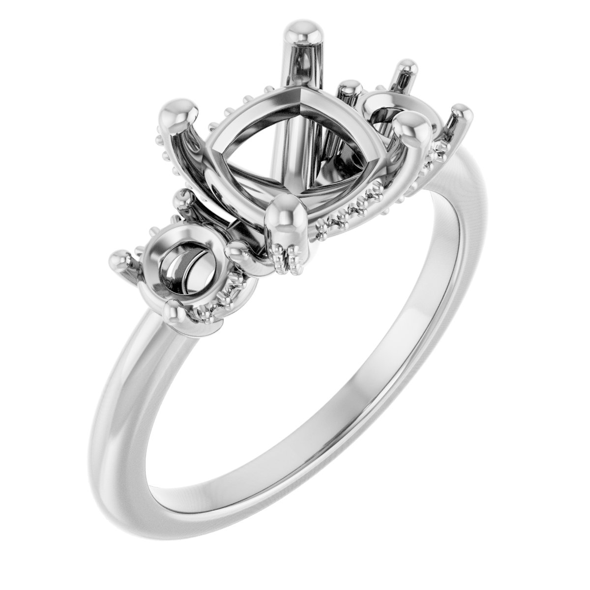 Hidden Halo-Style Engagement Ring