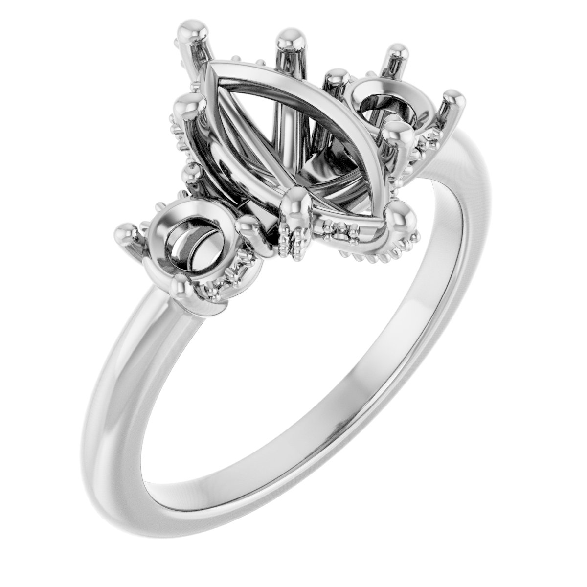 Hidden Halo-Style Engagement Ring