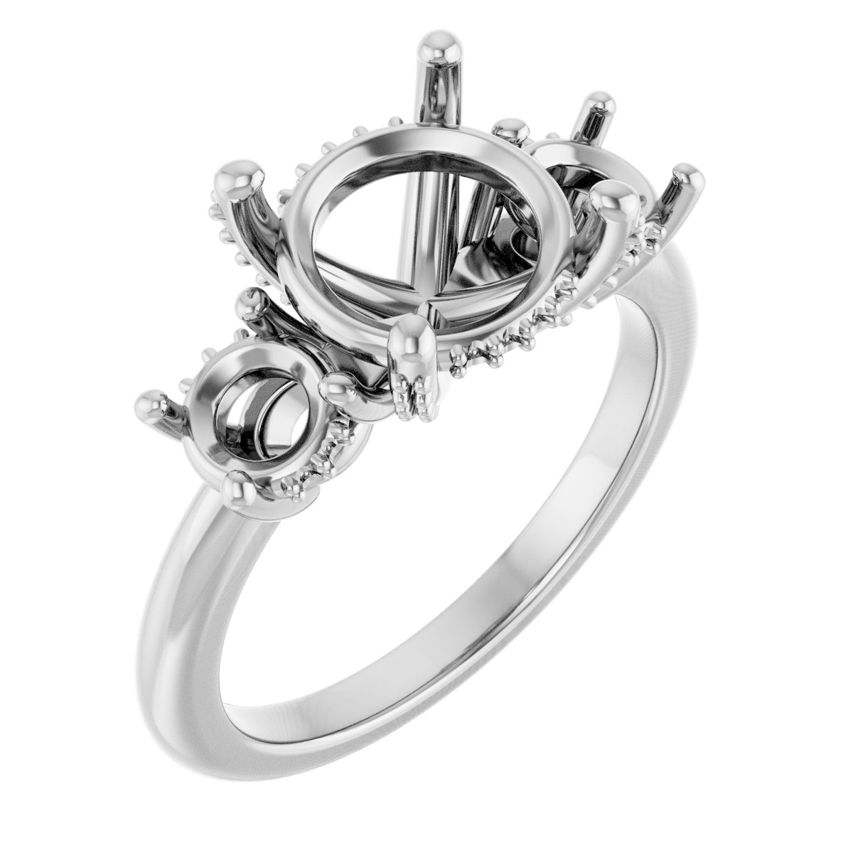 Hidden Halo-Style Engagement Ring