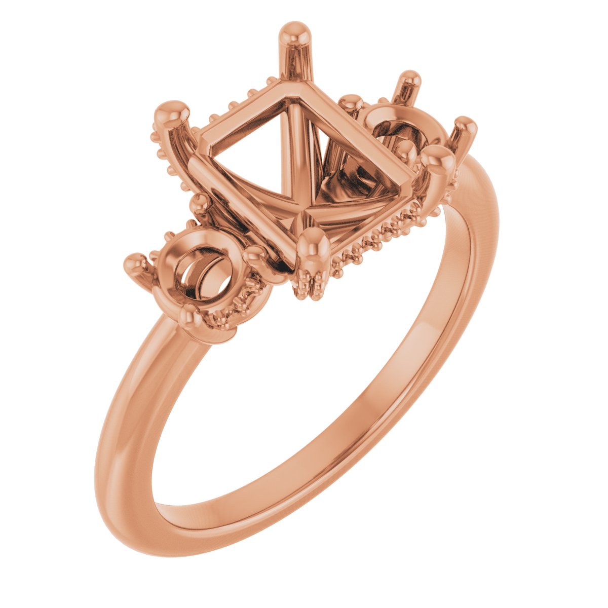 Hidden Halo-Style Engagement Ring