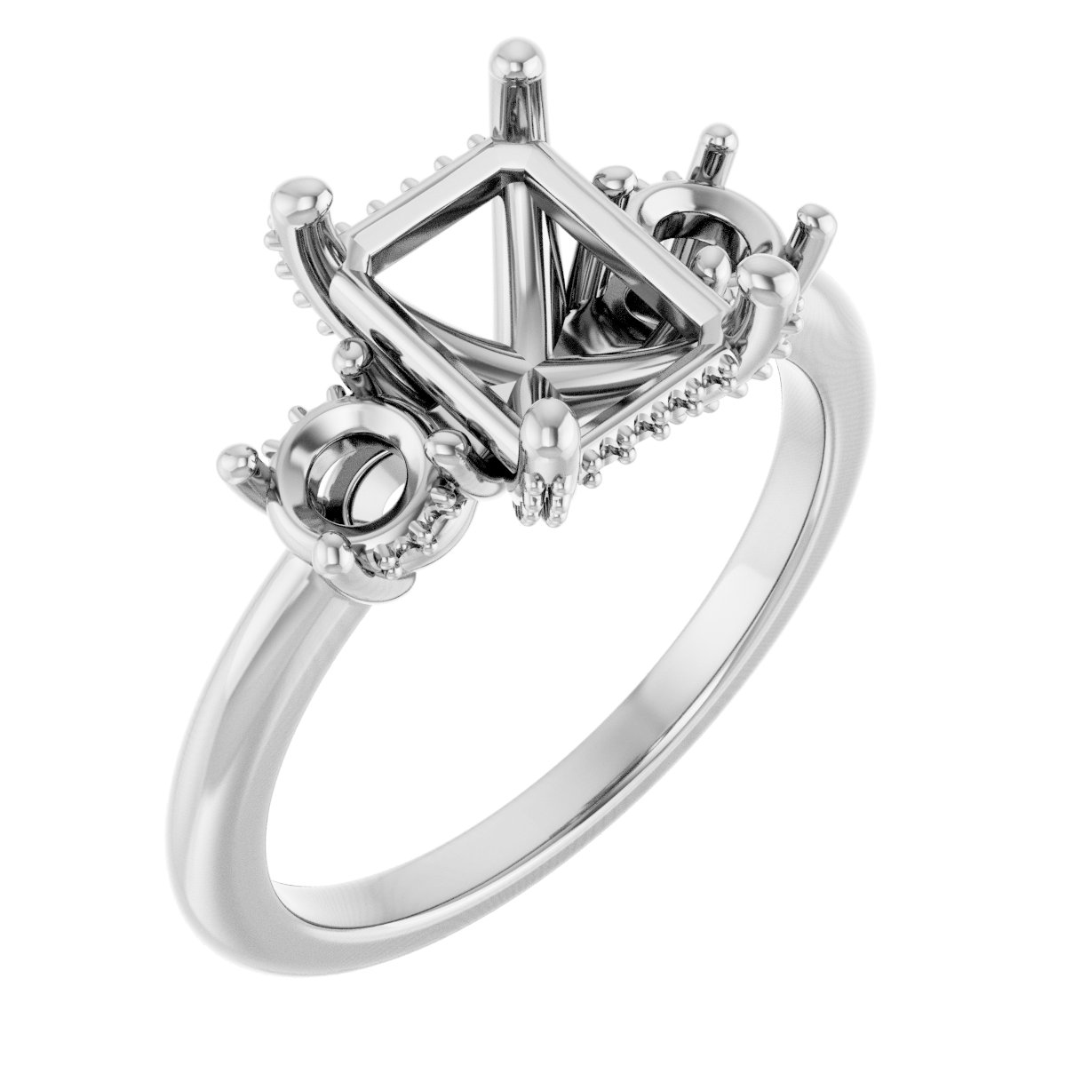 Hidden Halo-Style Engagement Ring