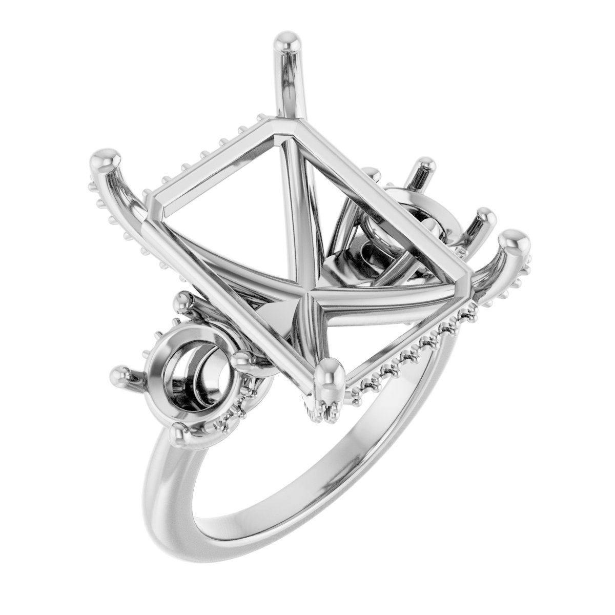 Hidden Halo-Style Engagement Ring