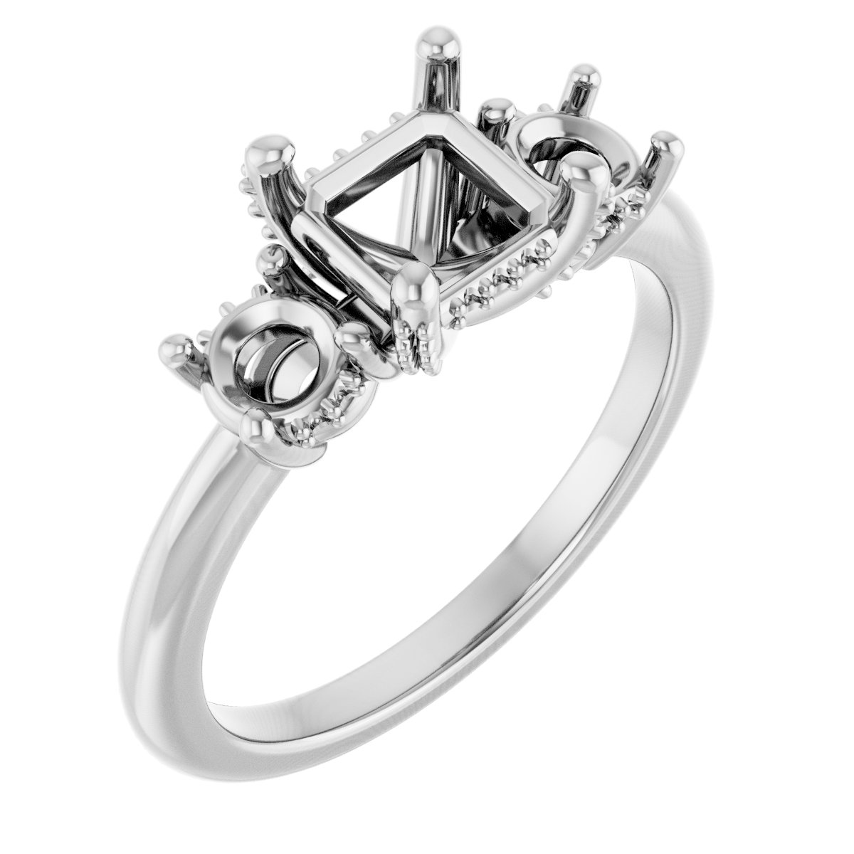 Hidden Halo-Style Engagement Ring