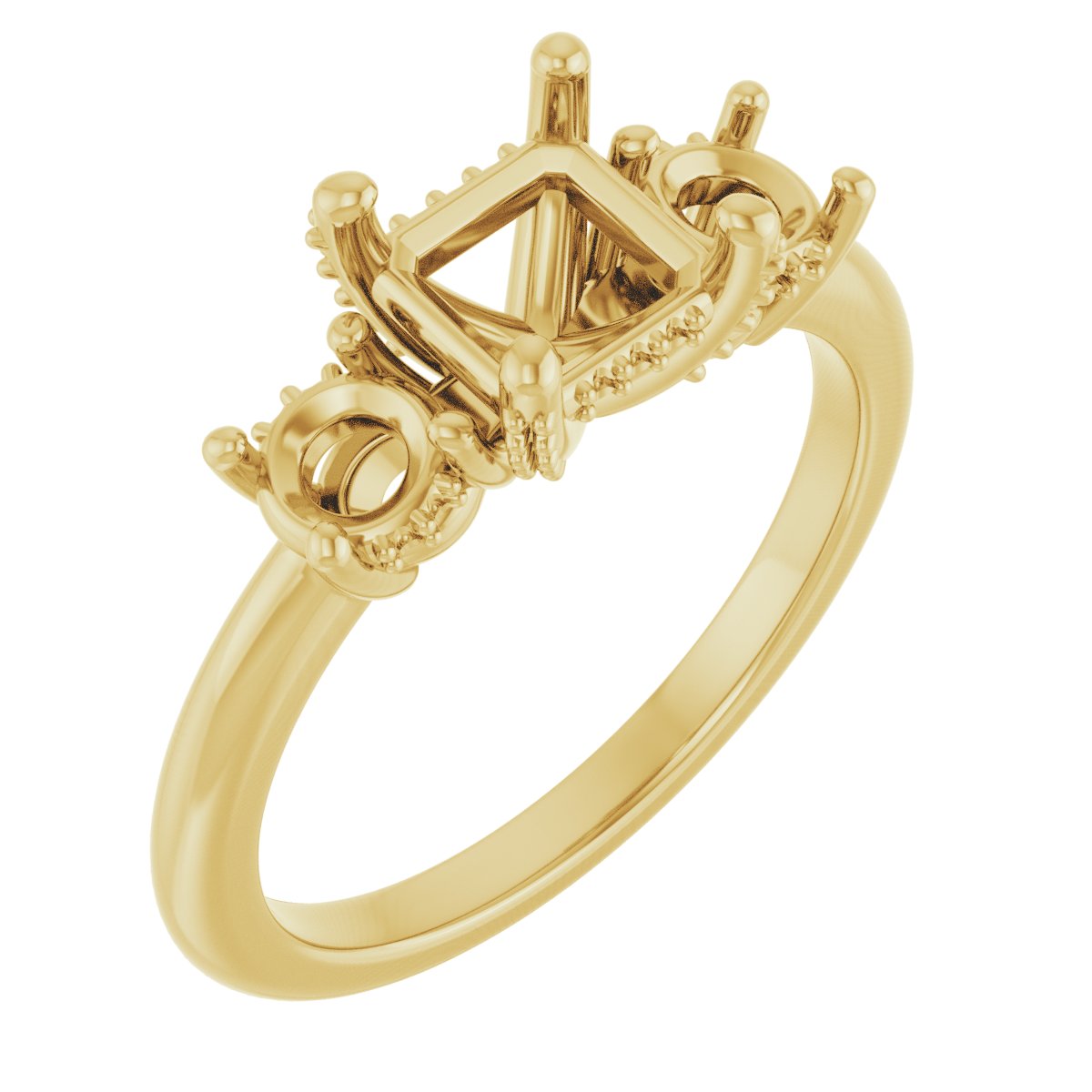 Hidden Halo-Style Engagement Ring