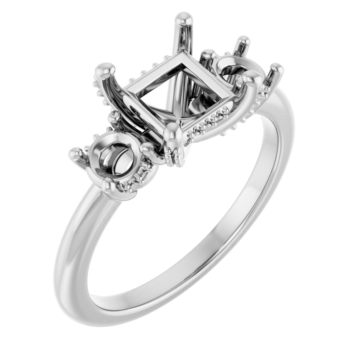 Hidden Halo-Style Engagement Ring