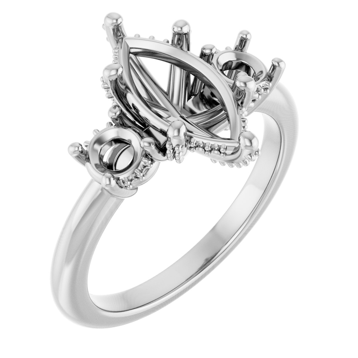 Hidden Halo-Style Engagement Ring