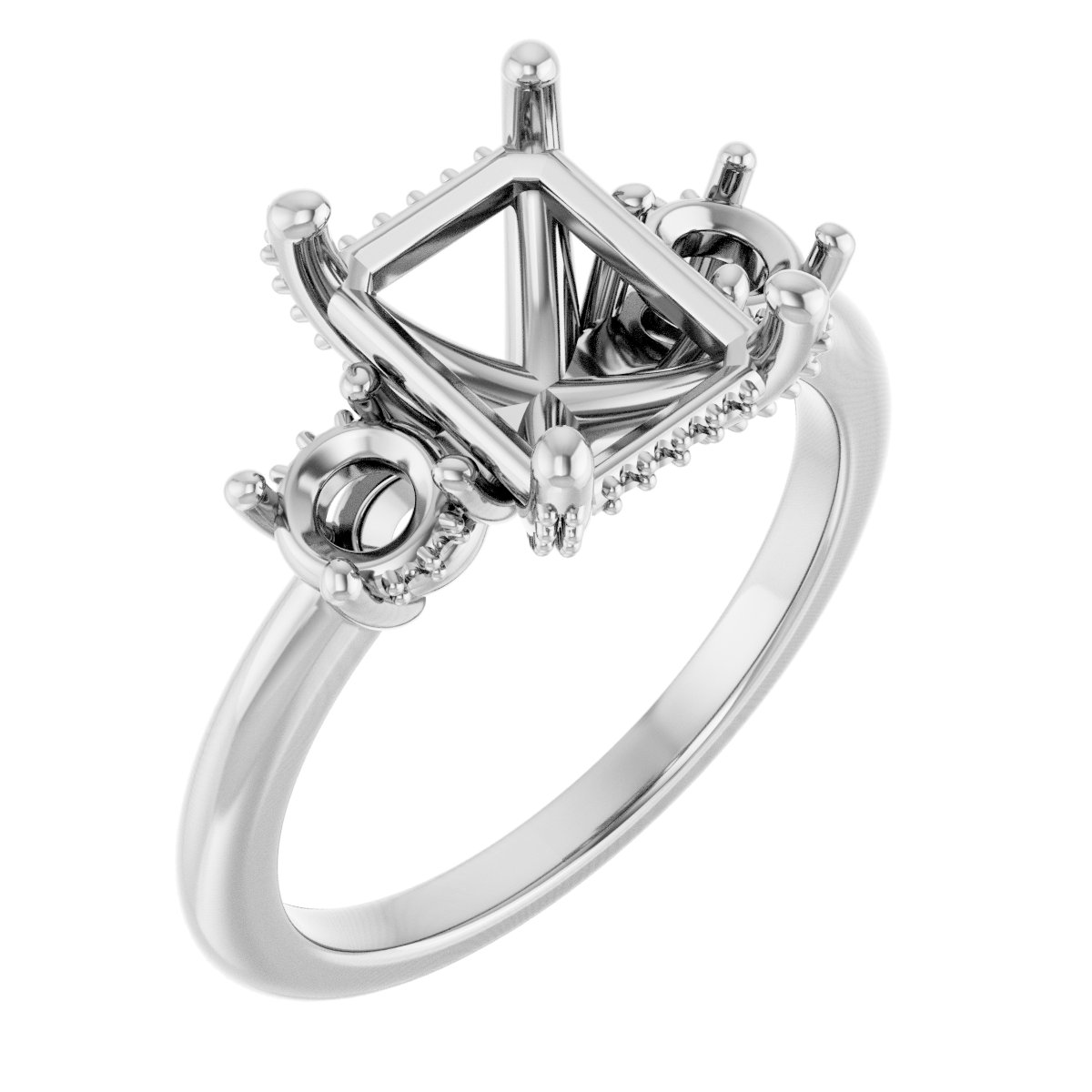 Hidden Halo-Style Engagement Ring