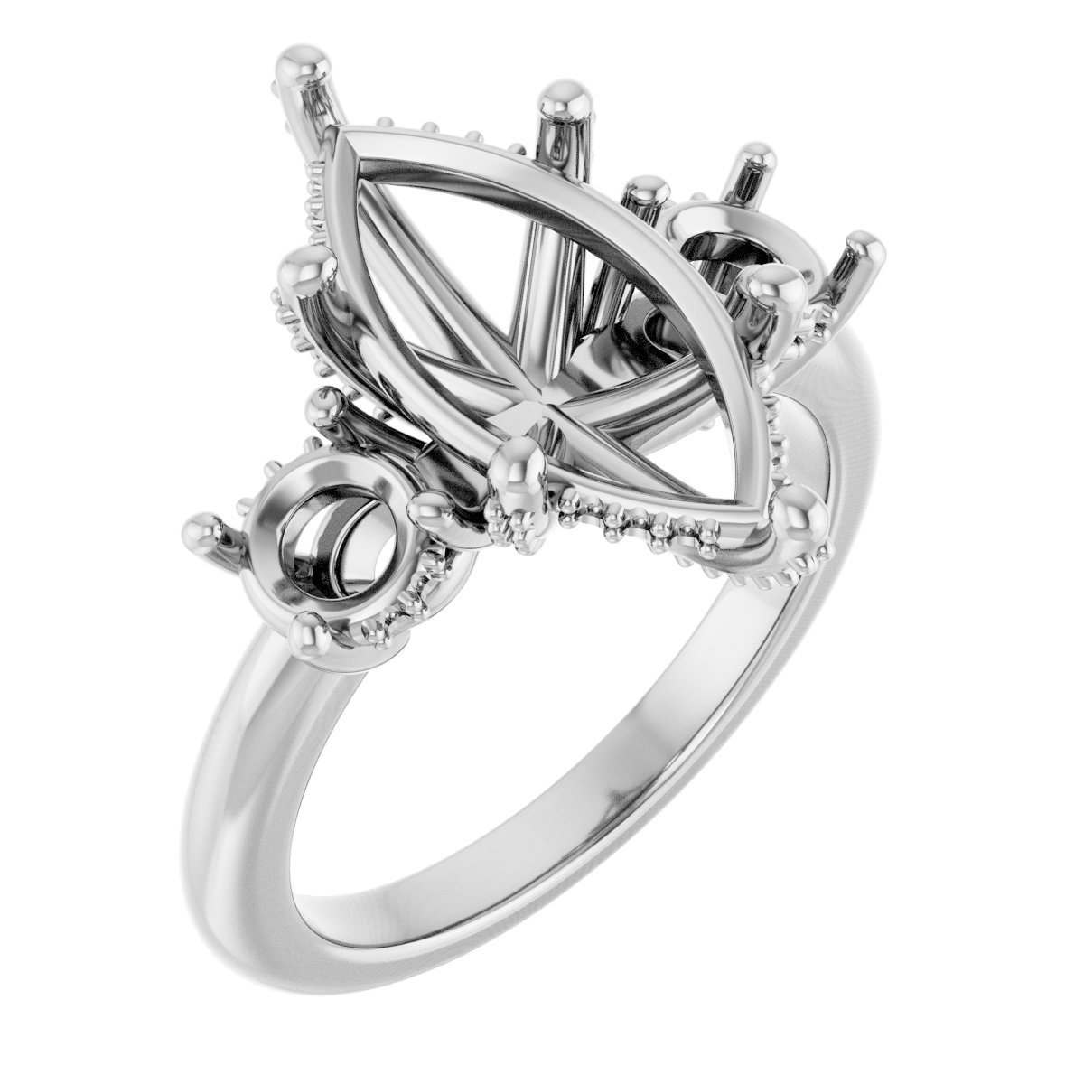 Hidden Halo-Style Engagement Ring