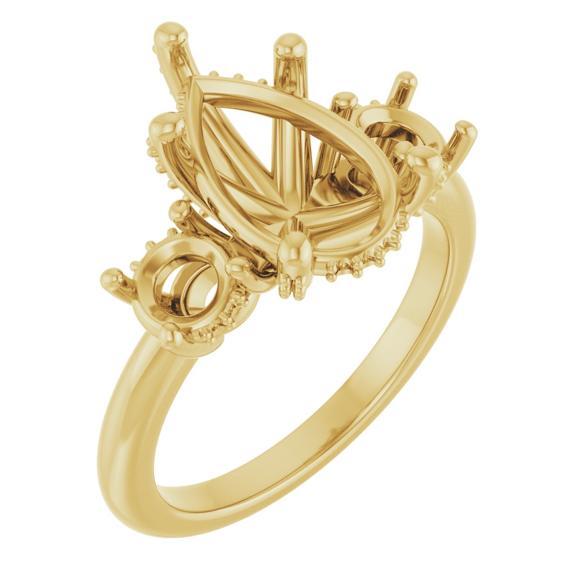 Hidden Halo-Style Engagement Ring