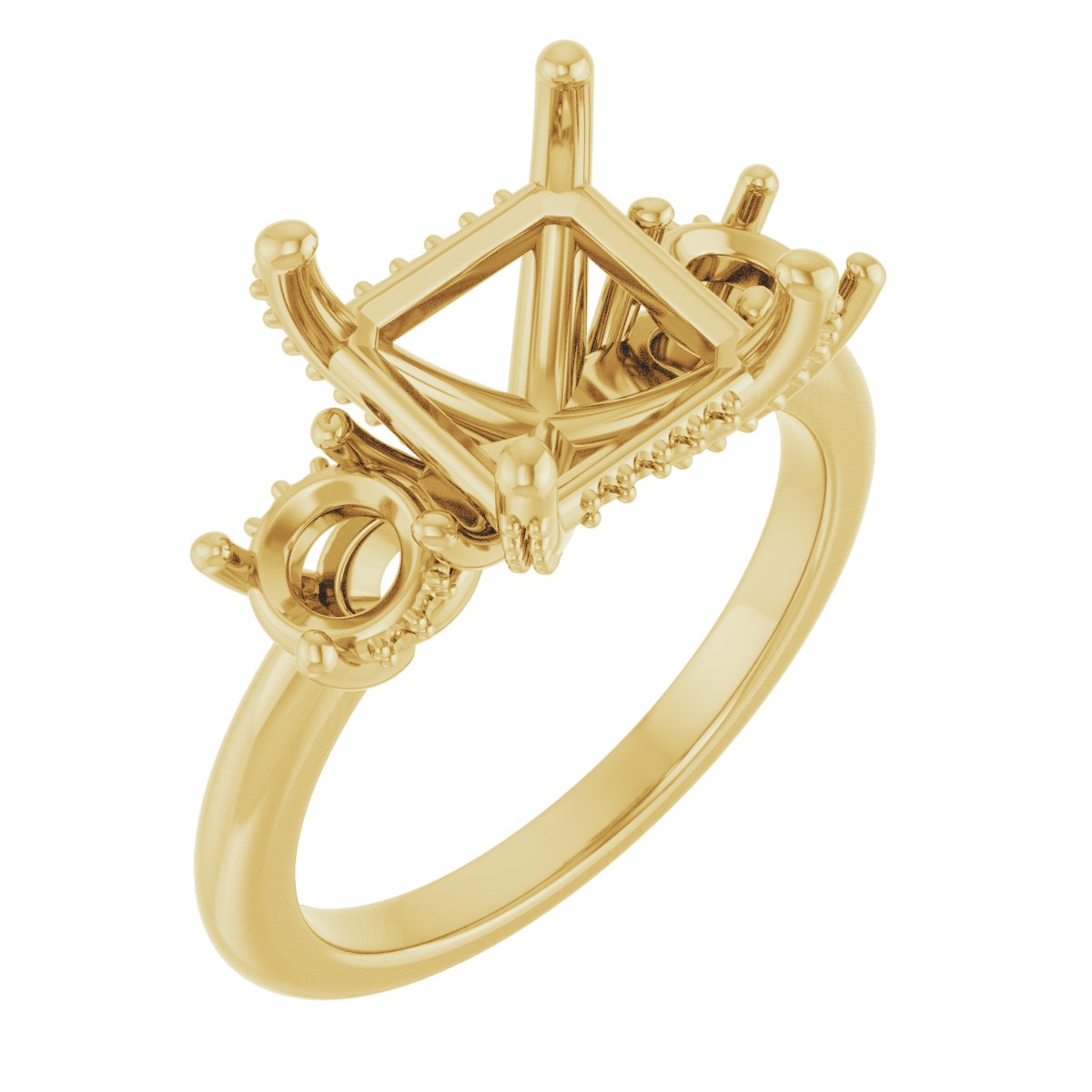 Hidden Halo-Style Engagement Ring