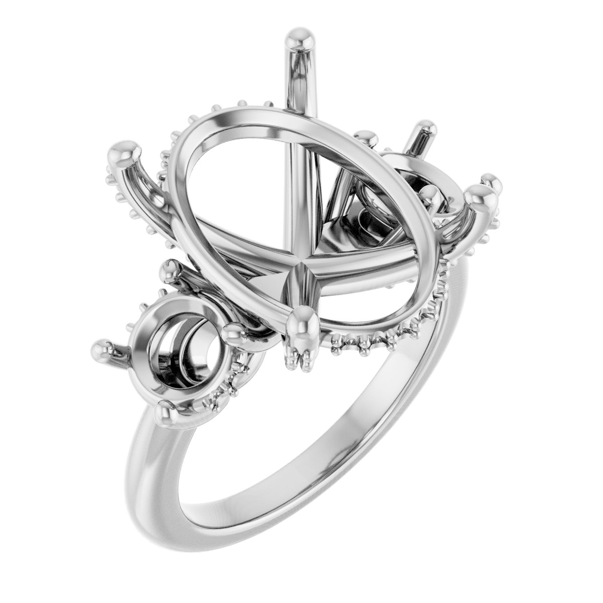 Hidden Halo-Style Engagement Ring
