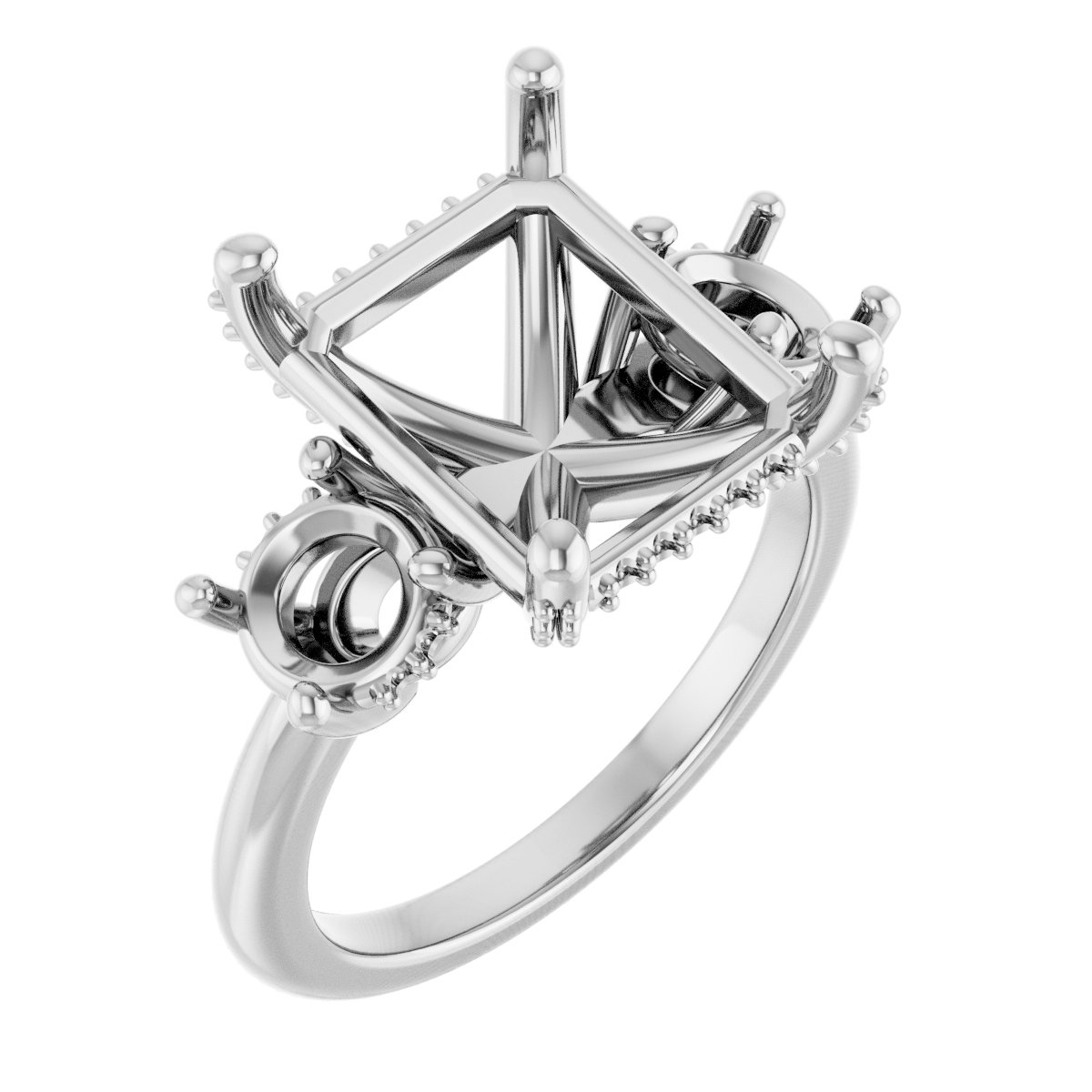 Hidden Halo-Style Engagement Ring