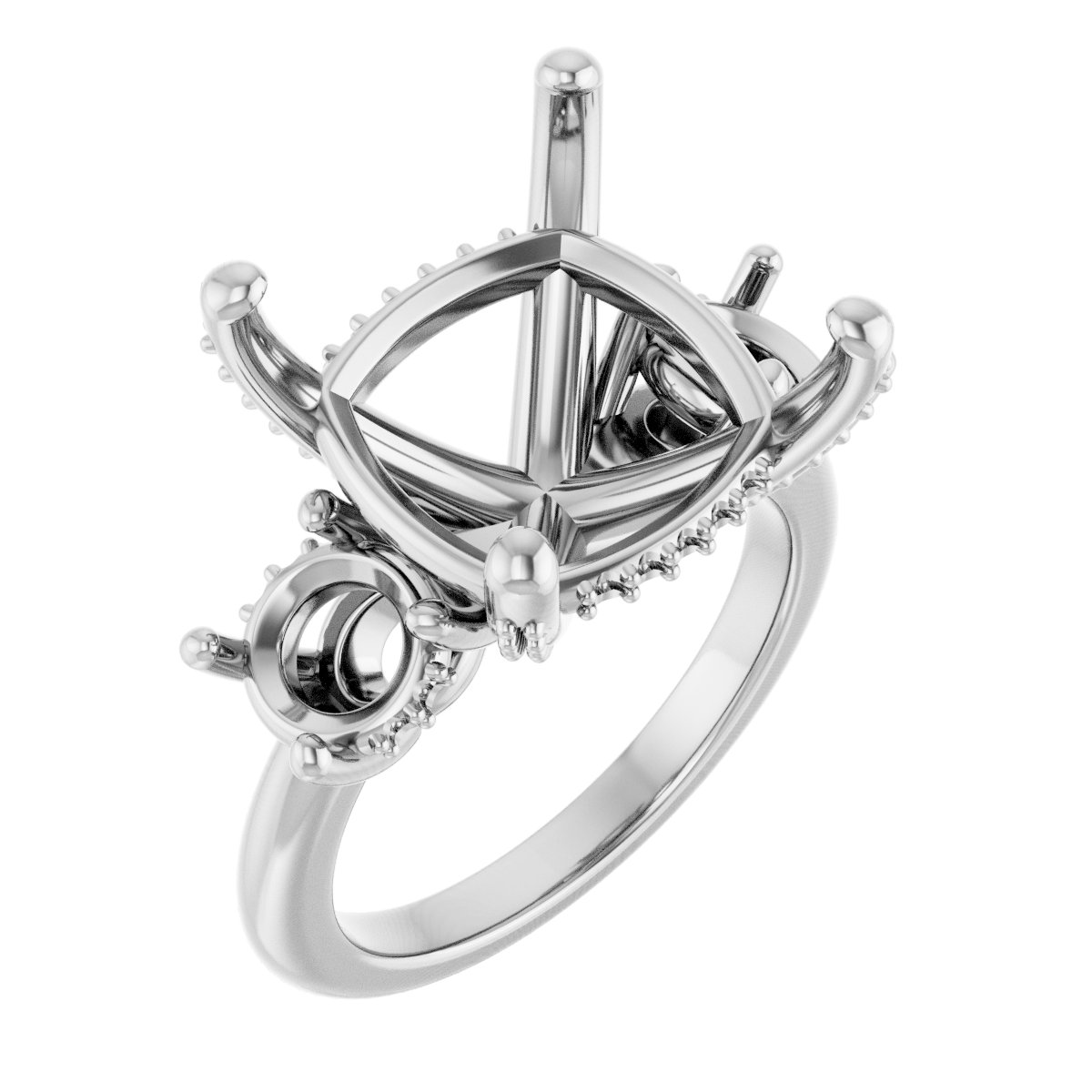Hidden Halo-Style Engagement Ring