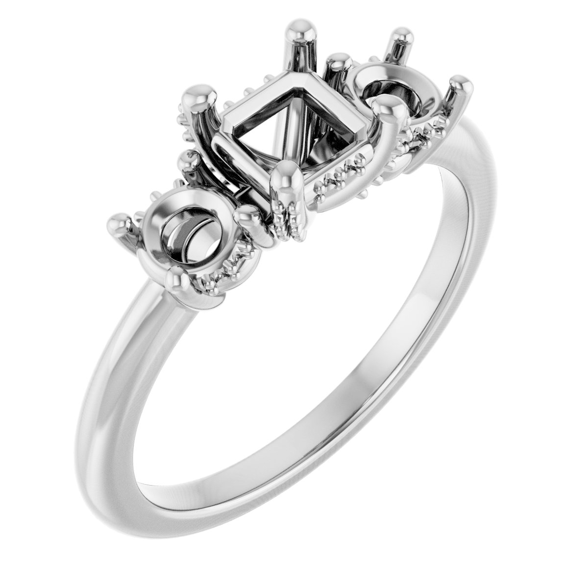 Hidden Halo-Style Engagement Ring