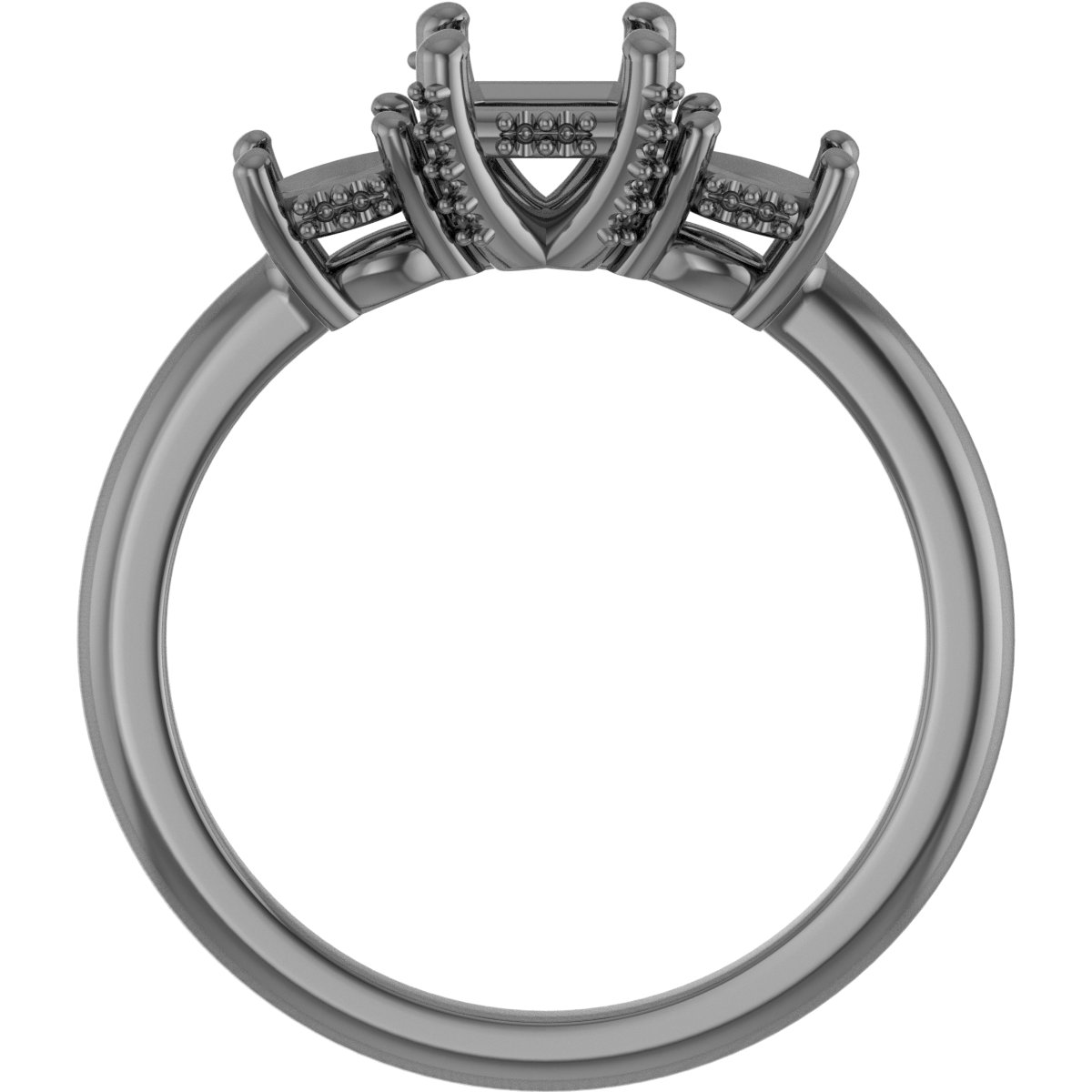 11x5.5 mm Marquise Engagement Ring Mounting view 2
