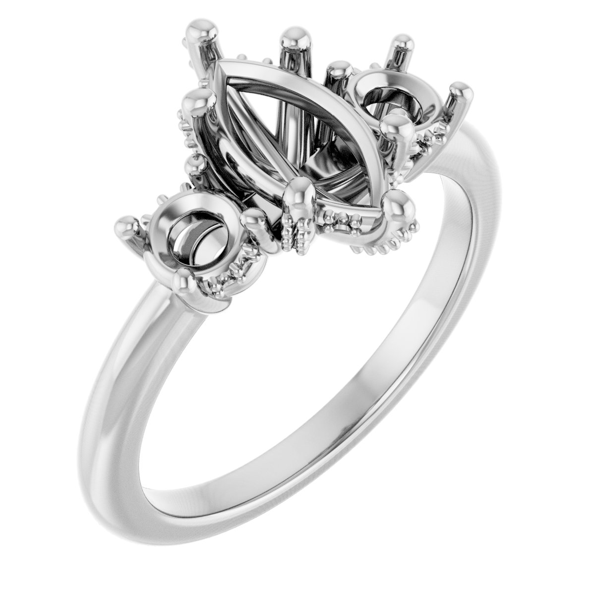 Hidden Halo-Style Engagement Ring