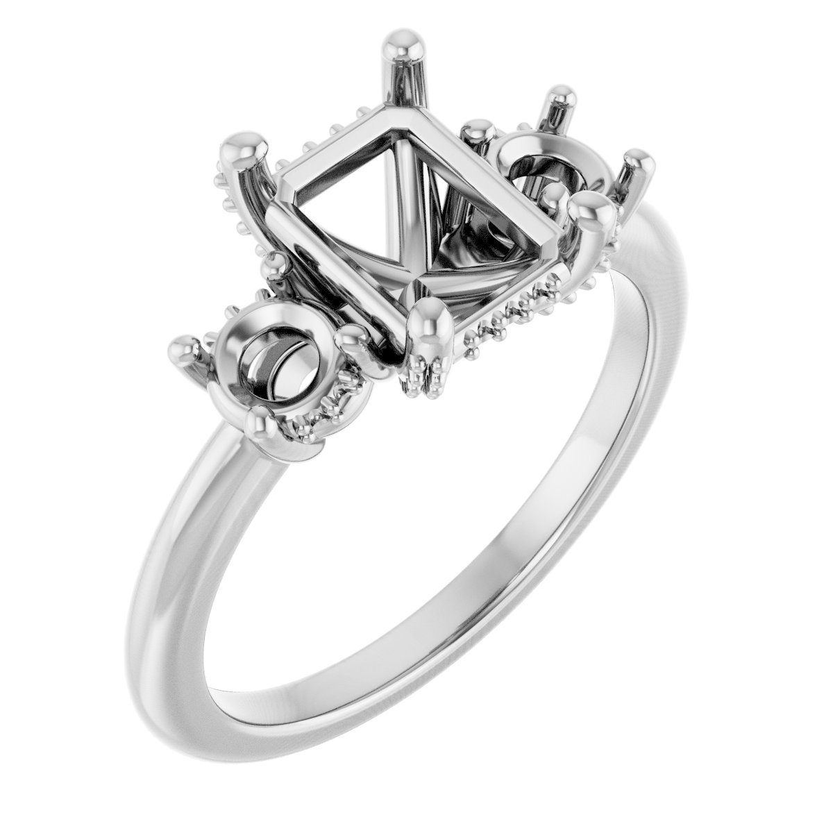 Hidden Halo-Style Engagement Ring