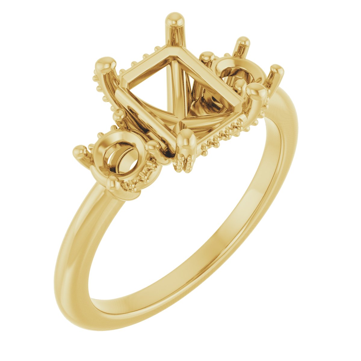 Hidden Halo-Style Engagement Ring