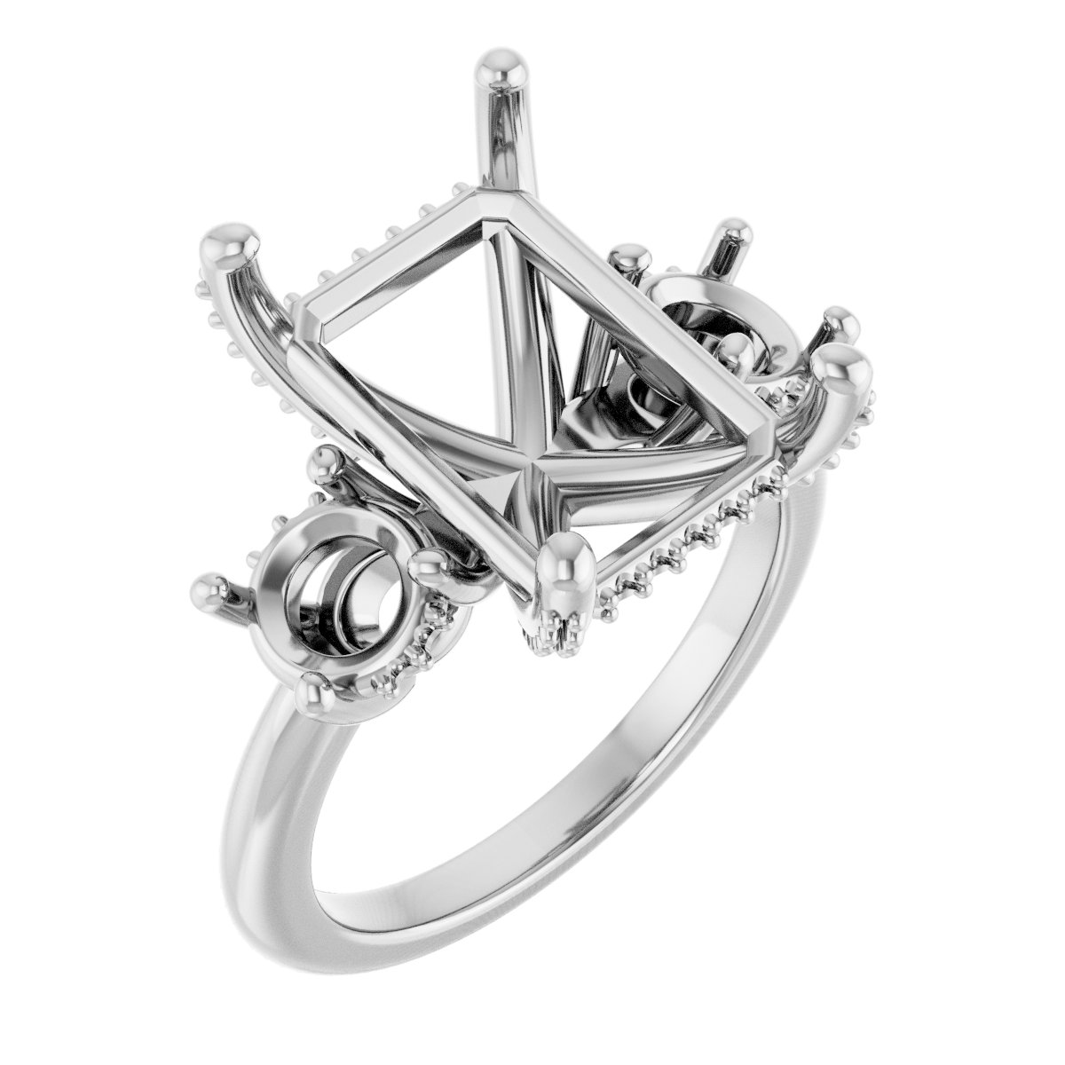 Hidden Halo-Style Engagement Ring