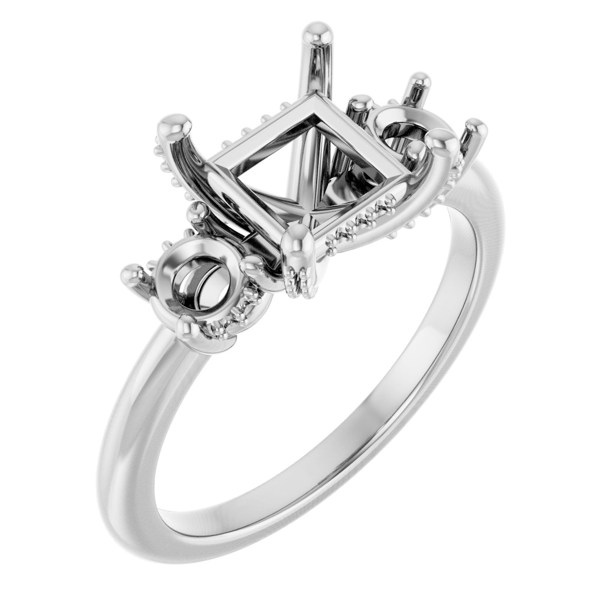 Hidden Halo-Style Engagement Ring