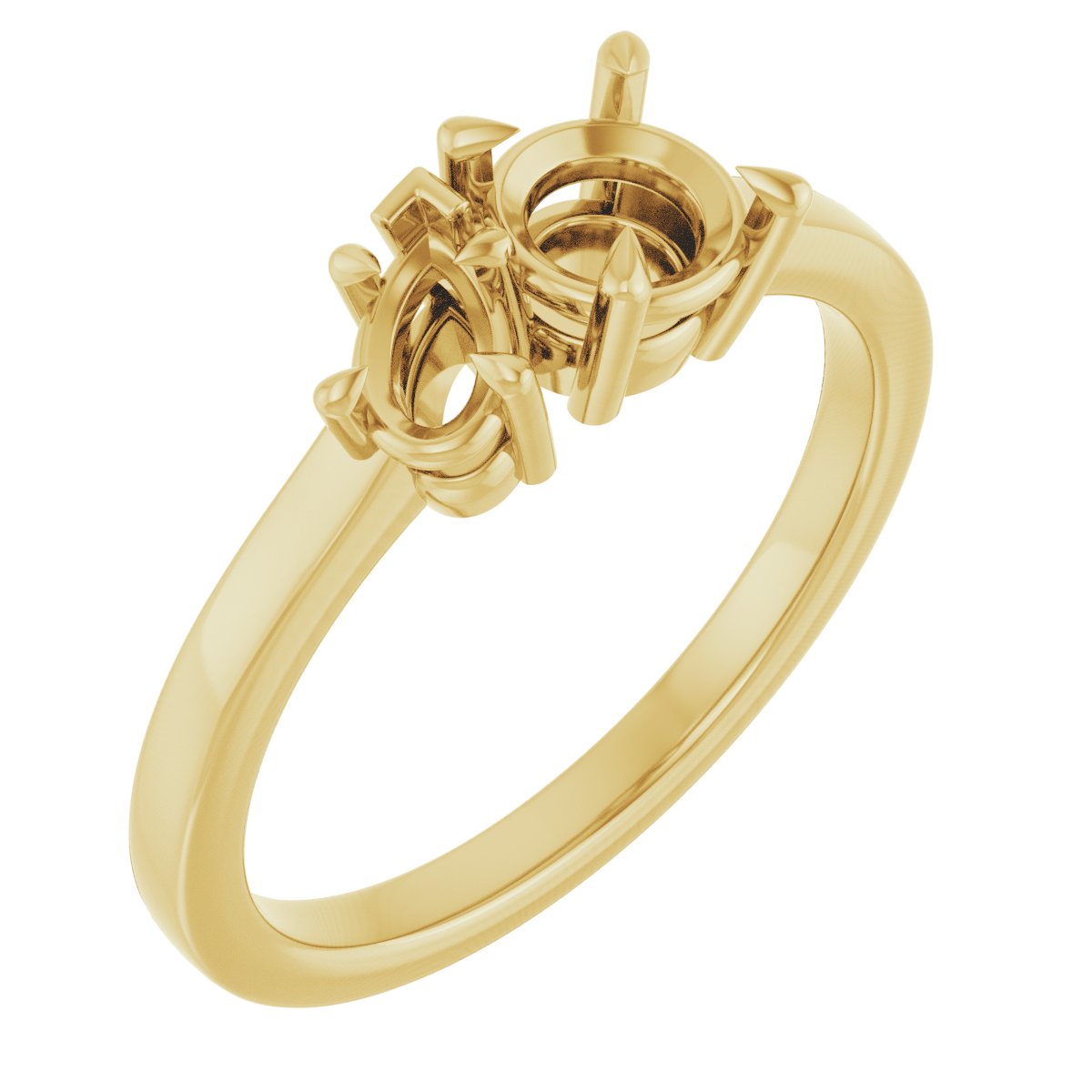 Claw-Prong Two-Stone Engagement Ring