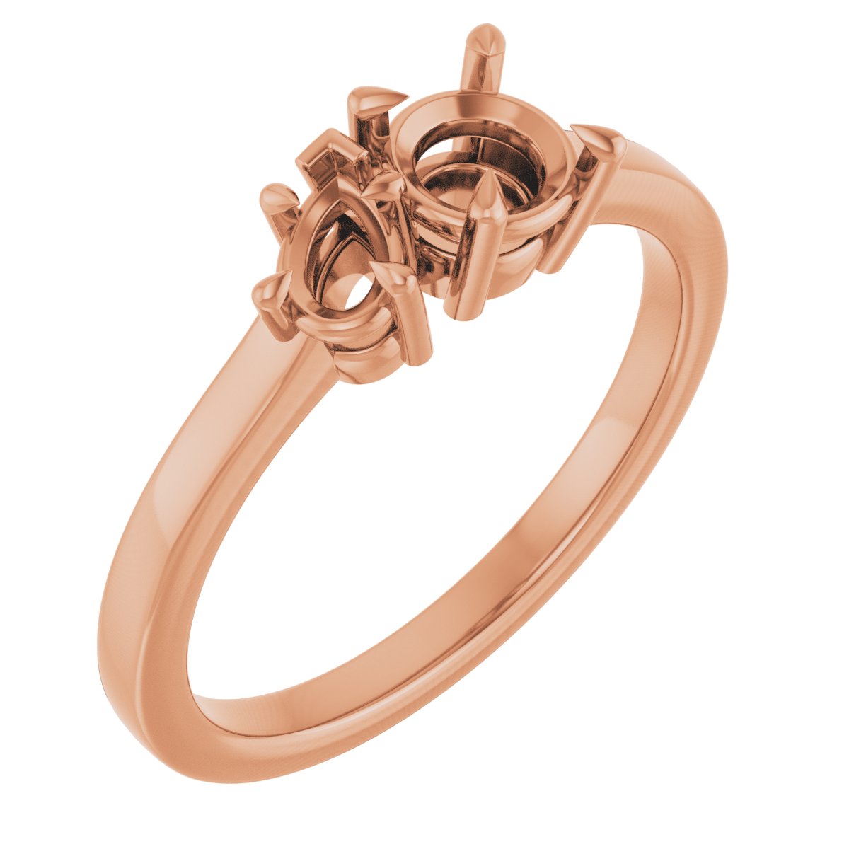Claw-Prong Two-Stone Engagement Ring