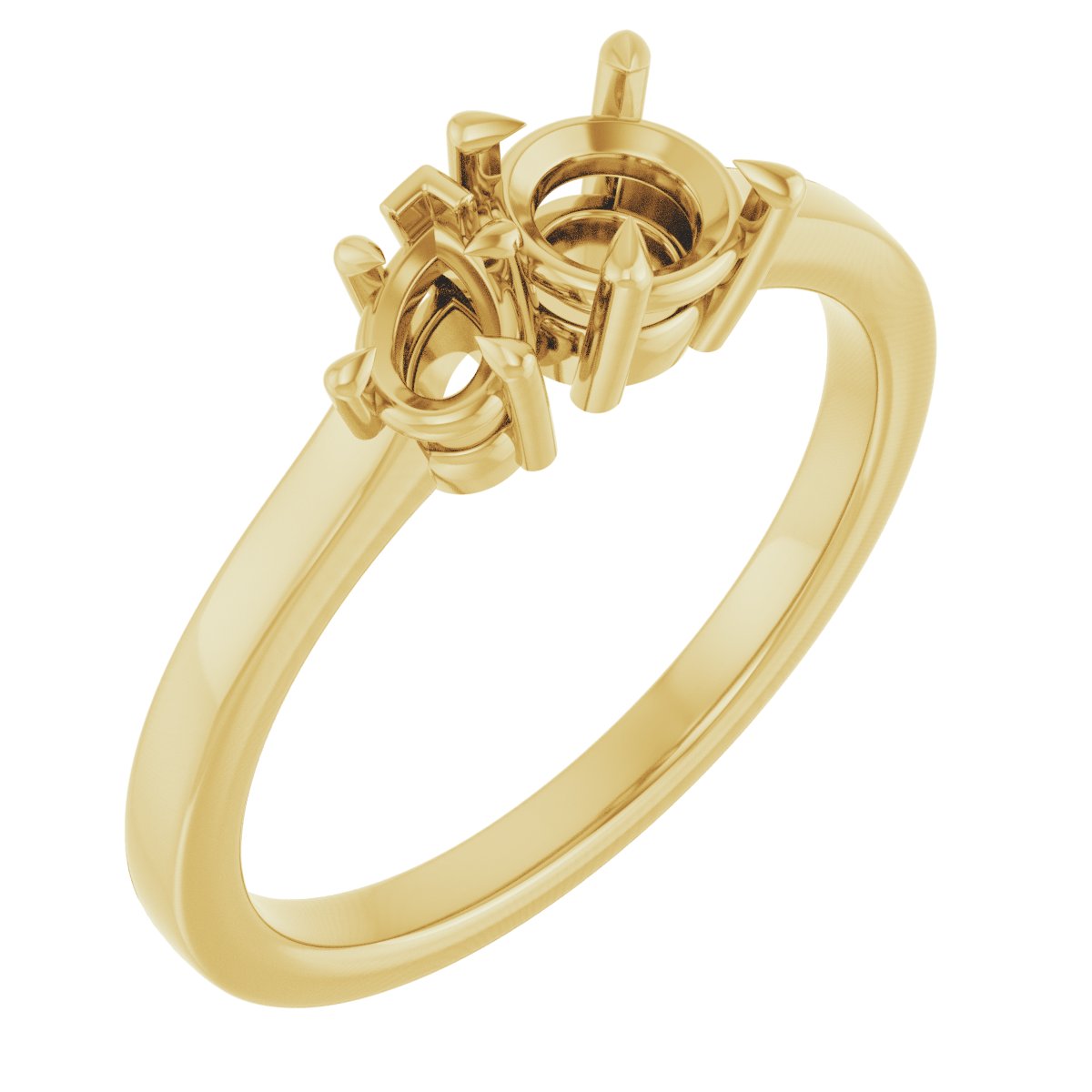 Claw-Prong Two-Stone Engagement Ring