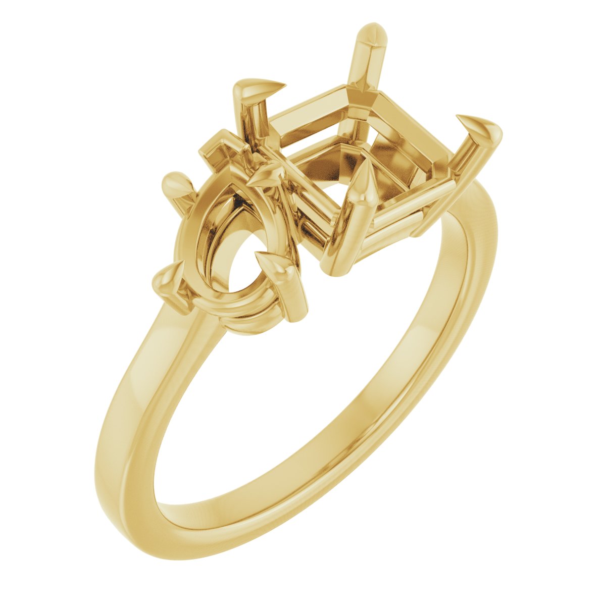 Claw-Prong Two-Stone Engagement Ring