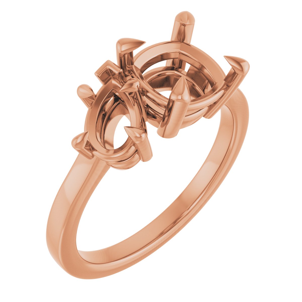 Claw-Prong Two-Stone Engagement Ring