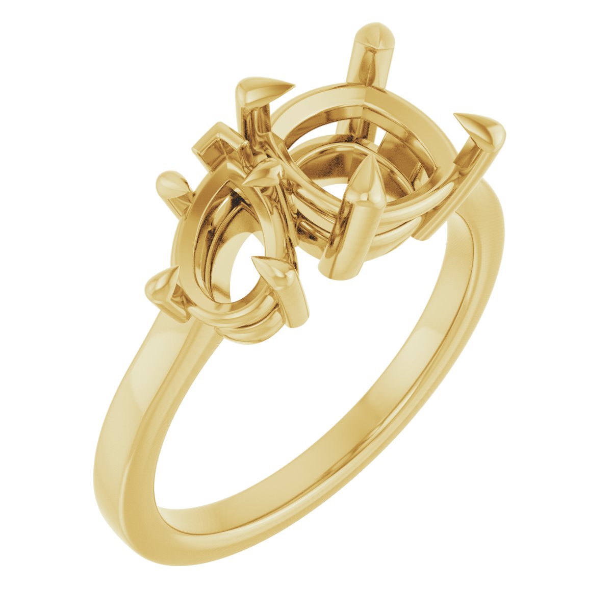 Claw-Prong Two-Stone Engagement Ring