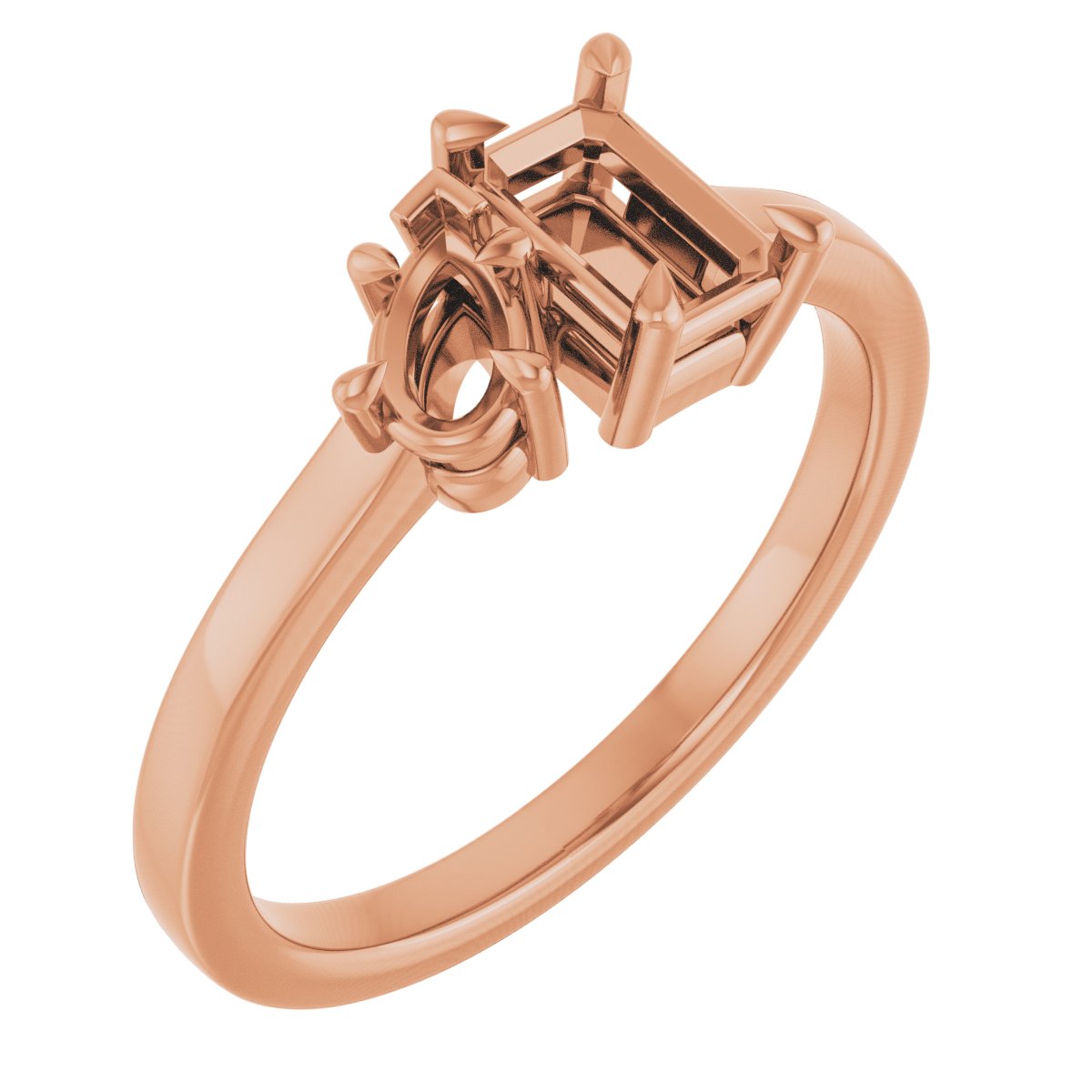 Claw-Prong Two-Stone Engagement Ring