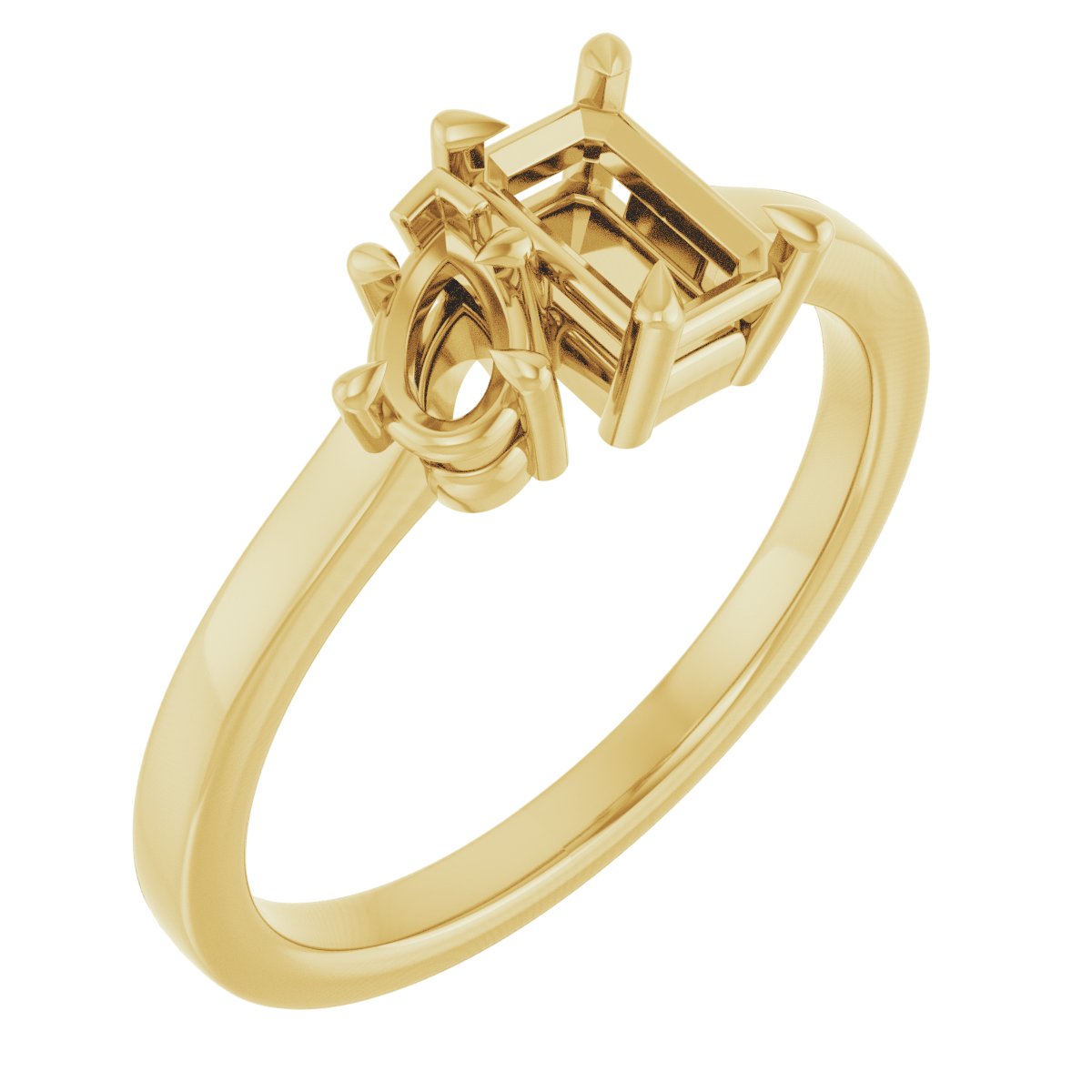 Claw-Prong Two-Stone Engagement Ring
