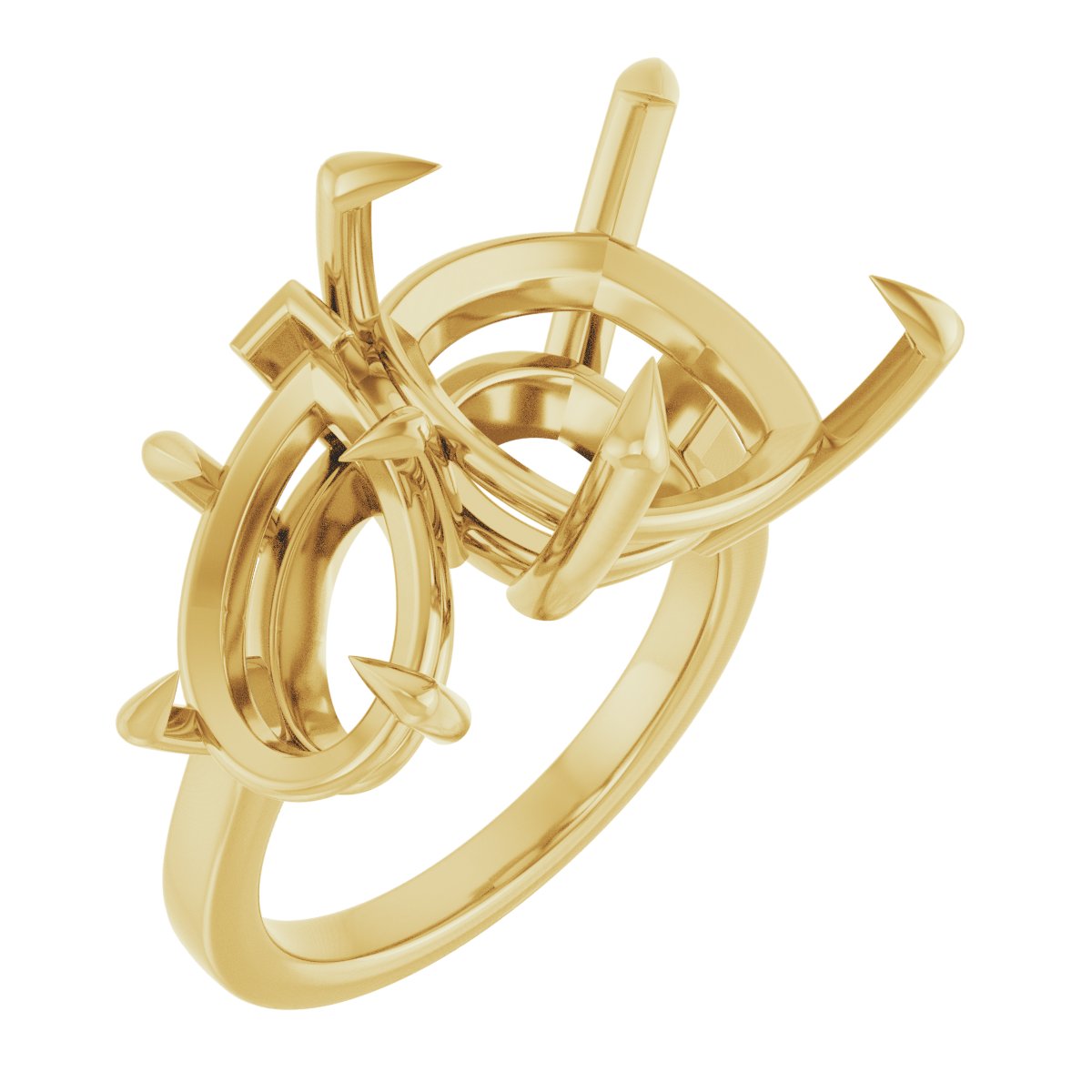 Claw-Prong Two-Stone Engagement Ring
