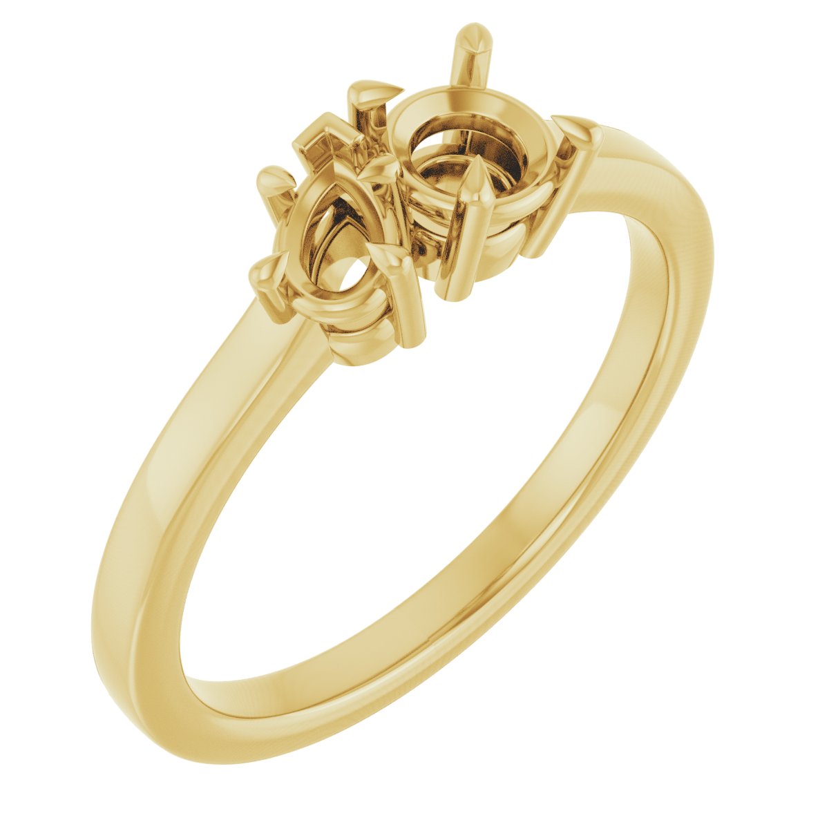 Claw-Prong Two-Stone Engagement Ring