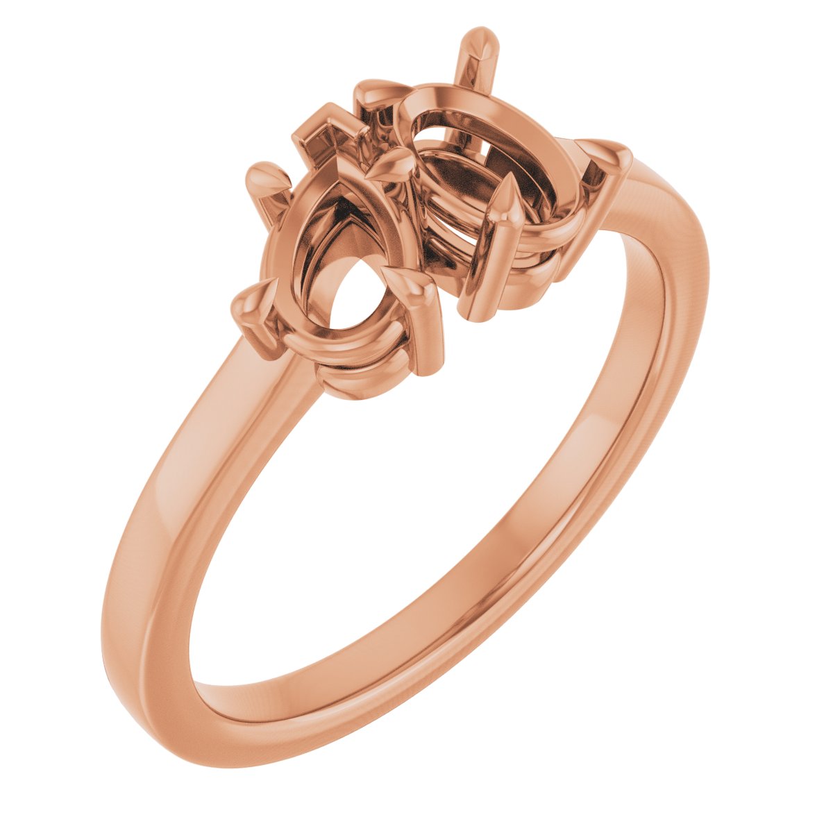 Claw-Prong Two-Stone Engagement Ring