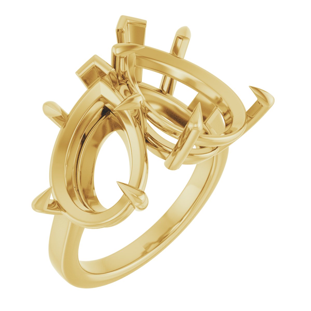 Claw-Prong Two-Stone Engagement Ring