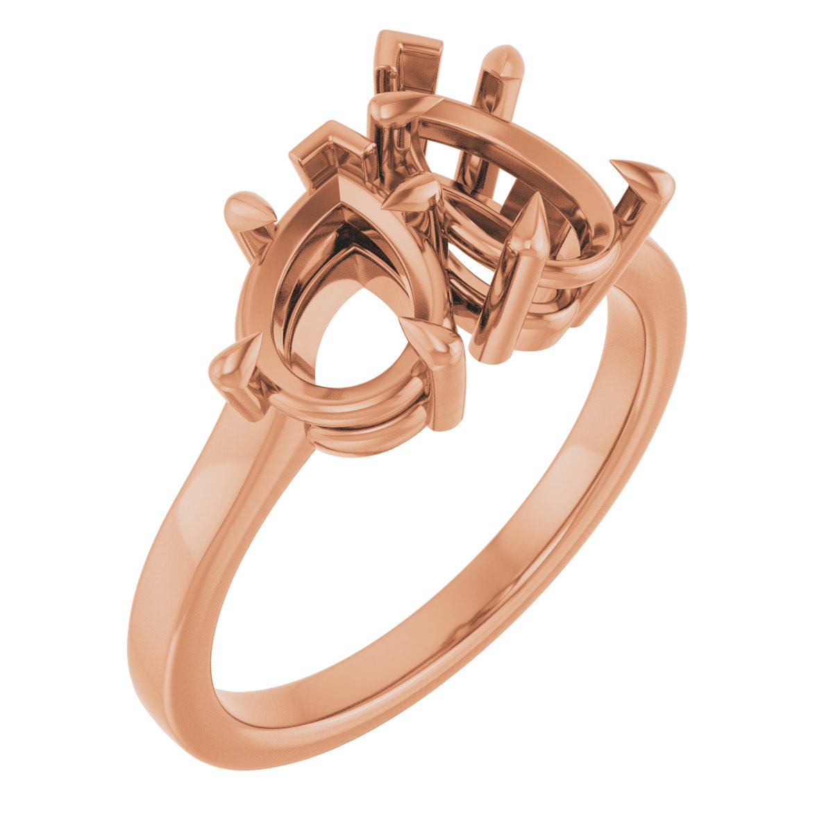 Claw-Prong Two-Stone Engagement Ring