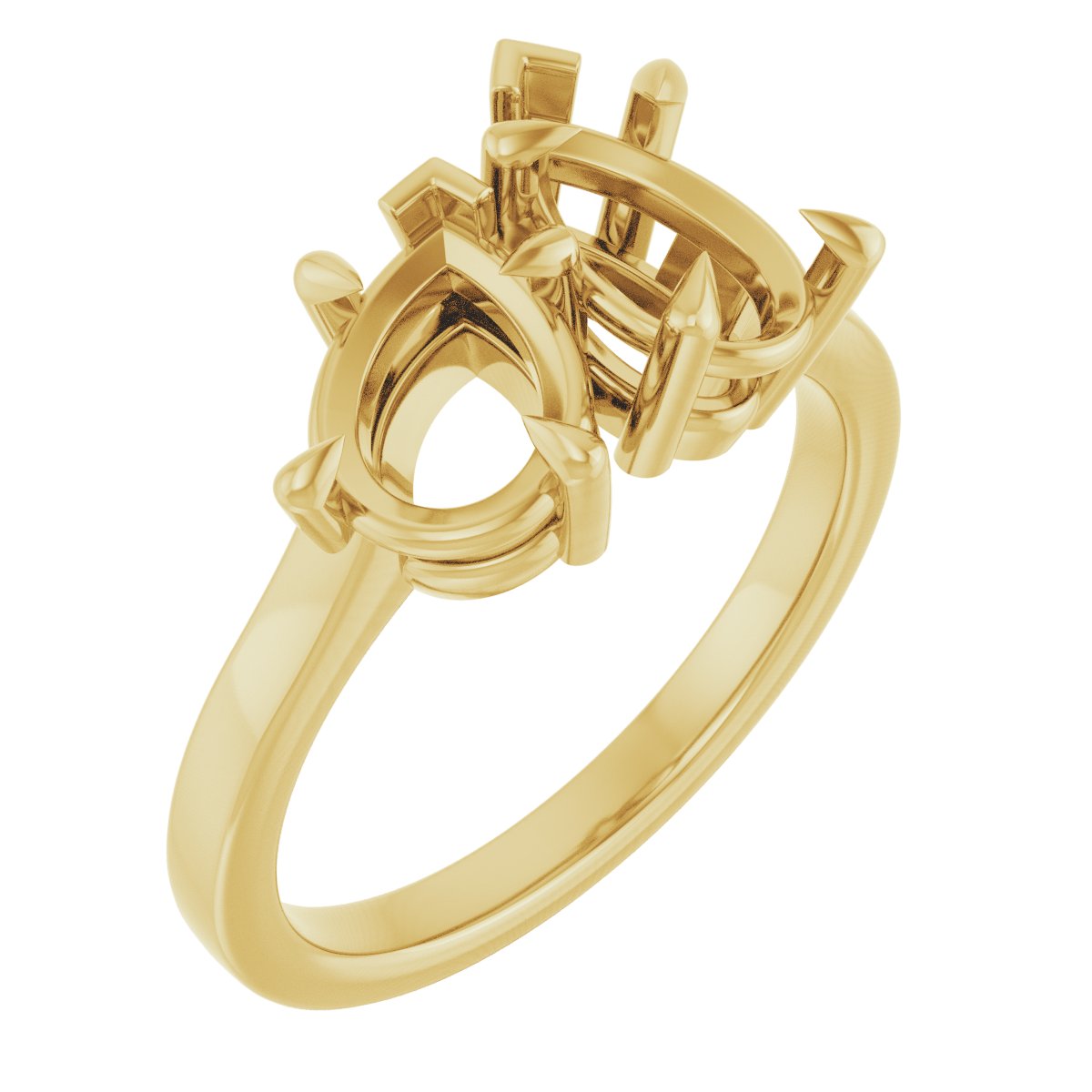 Claw-Prong Two-Stone Engagement Ring
