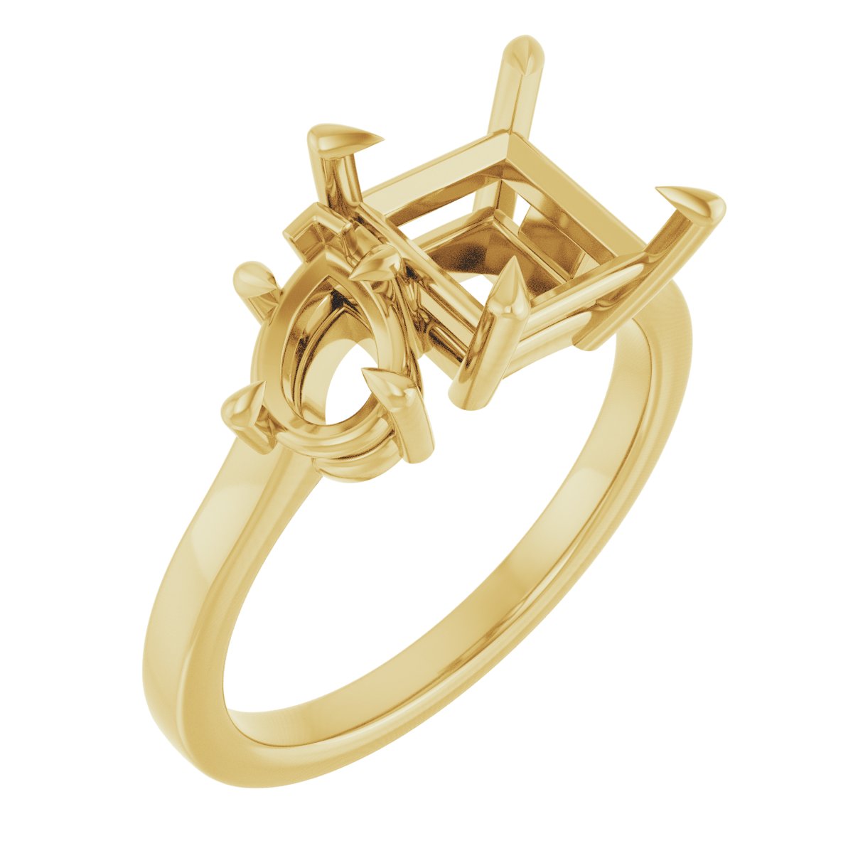 Claw-Prong Two-Stone Engagement Ring