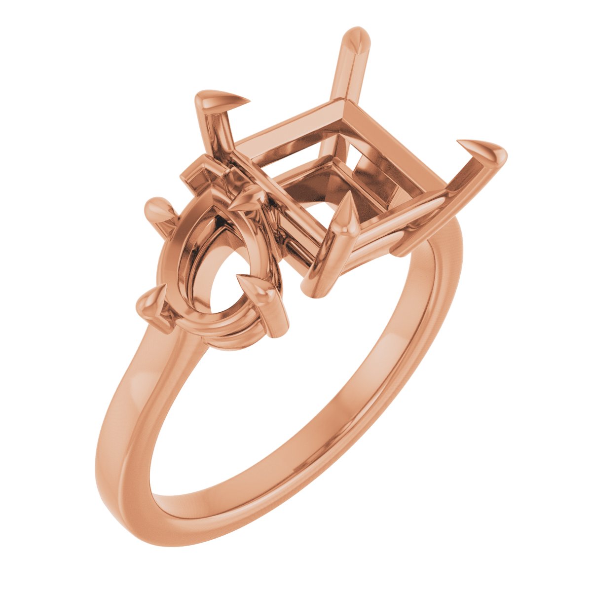 Claw-Prong Two-Stone Engagement Ring