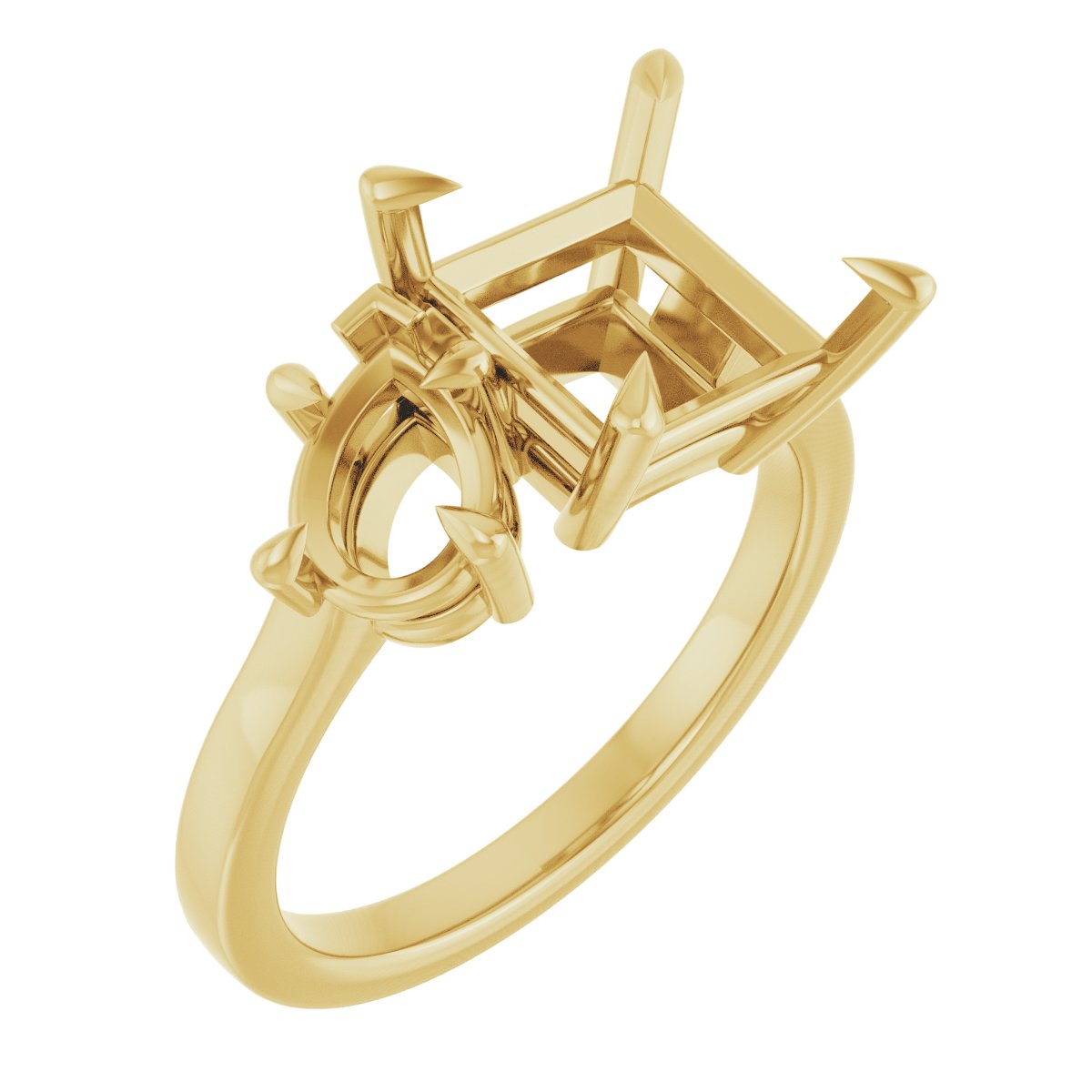 Claw-Prong Two-Stone Engagement Ring